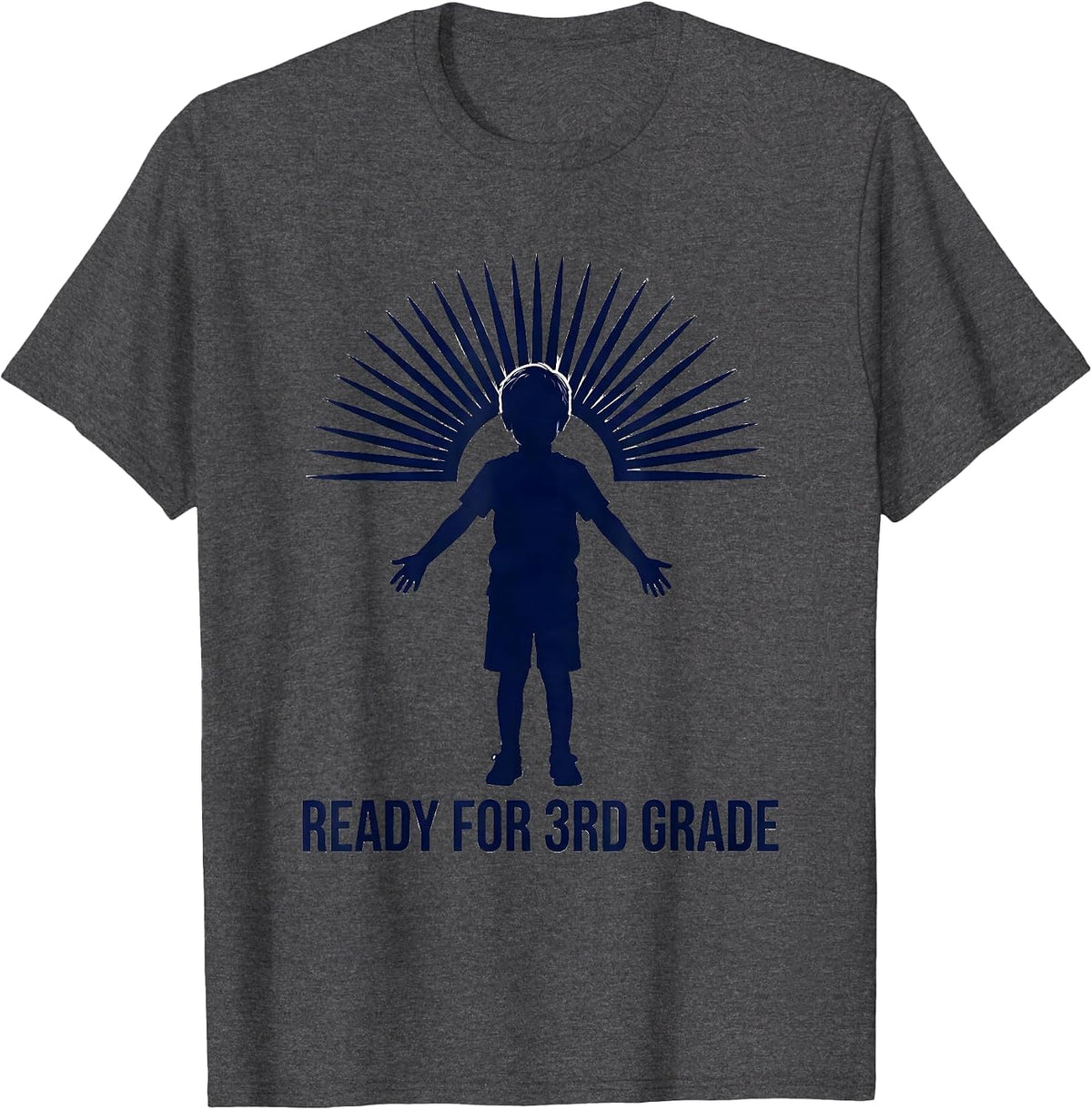 Ready For 3rd Grade Inspirational Teacher Student T-Shirt - Dark Heather Grey