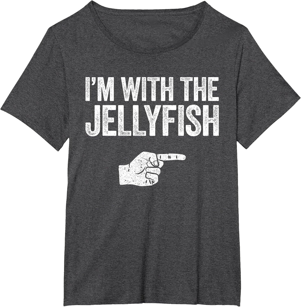 I'm with The Jellyfish Shirt Matching Jellyfish Costume T-Shirt - Dark Heather Grey