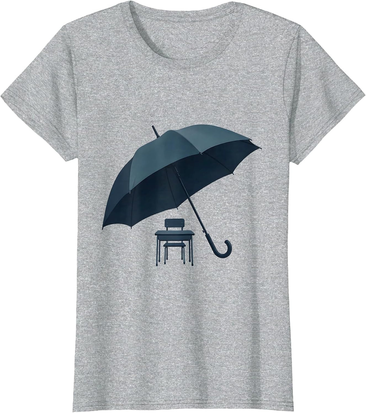 Women's Paraprofessional Protective Umbrella School Desk T-Shirt - Heather Grey