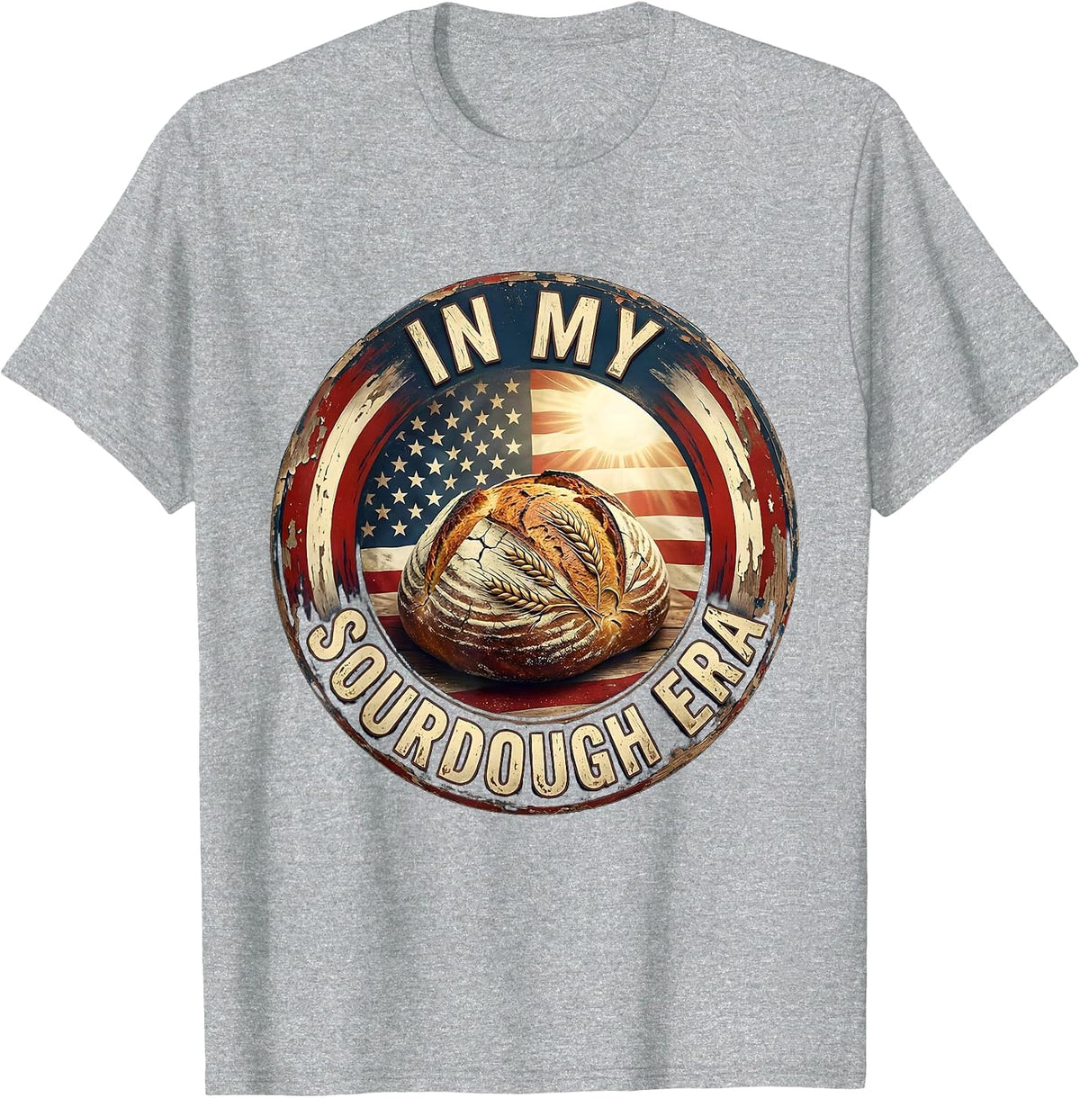 Men's In My Sourdough Era Bread Baking Design T-Shirt - Heather Grey
