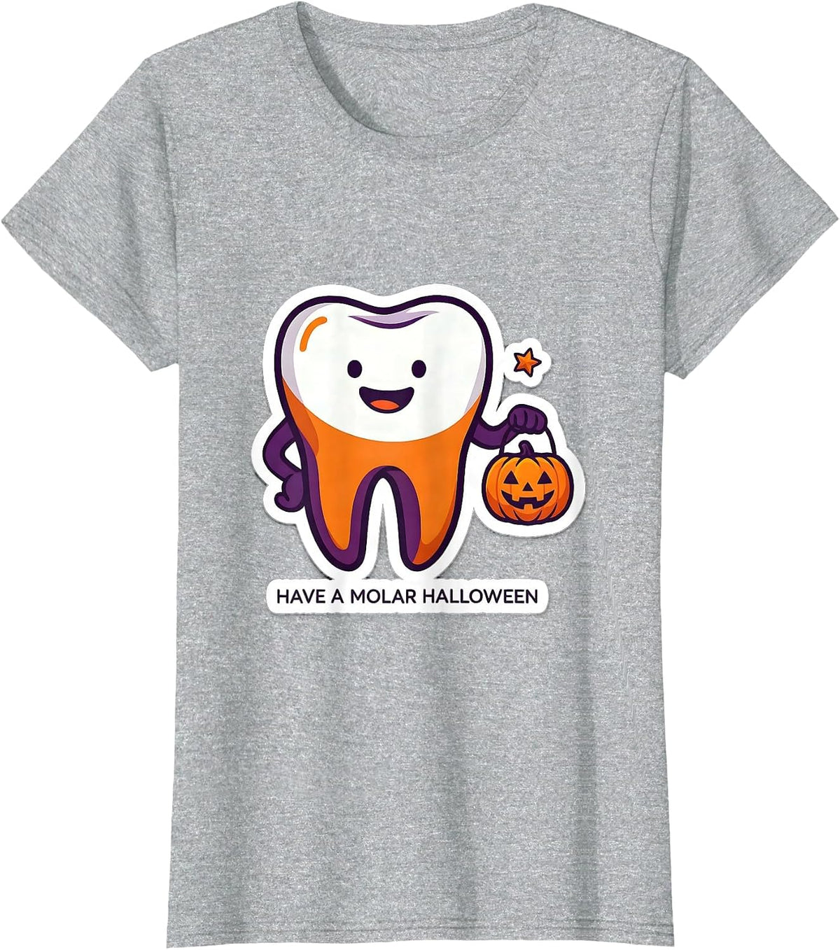 Have A Molar Halloween Playful Dental Squad Halloween T-Shirt - Heather Grey