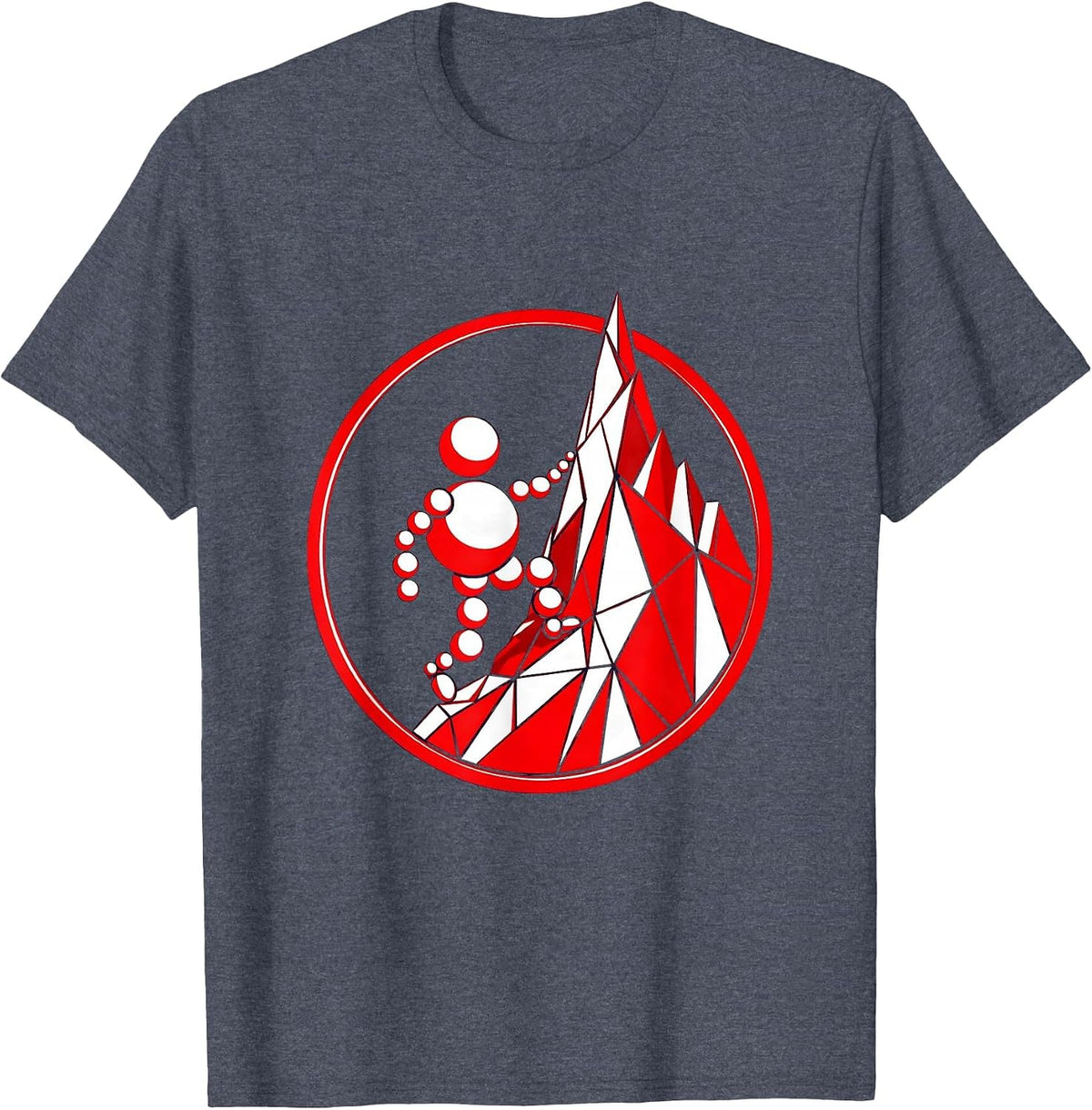 Dot Boy Rocky Mountain Peak Climbing Graphic T-Shirt - Heather Blue