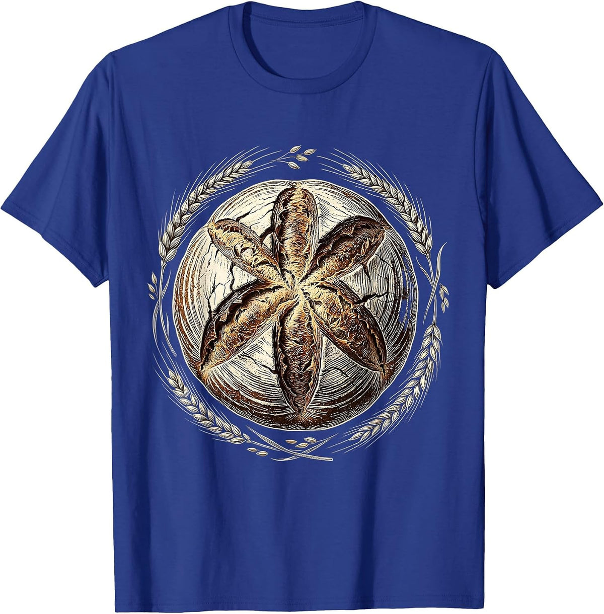 Men's In My Sourdough Era Artisan Bread Illustration T-Shirt - Royal Blue