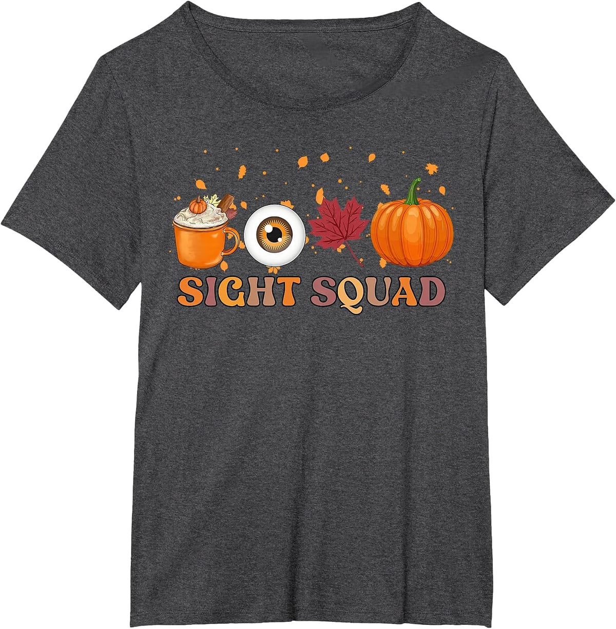 Halloween Sight Squad Optometrist Pumpkin Eye Doctor Gothic T-Shirt - Dark Heather Grey