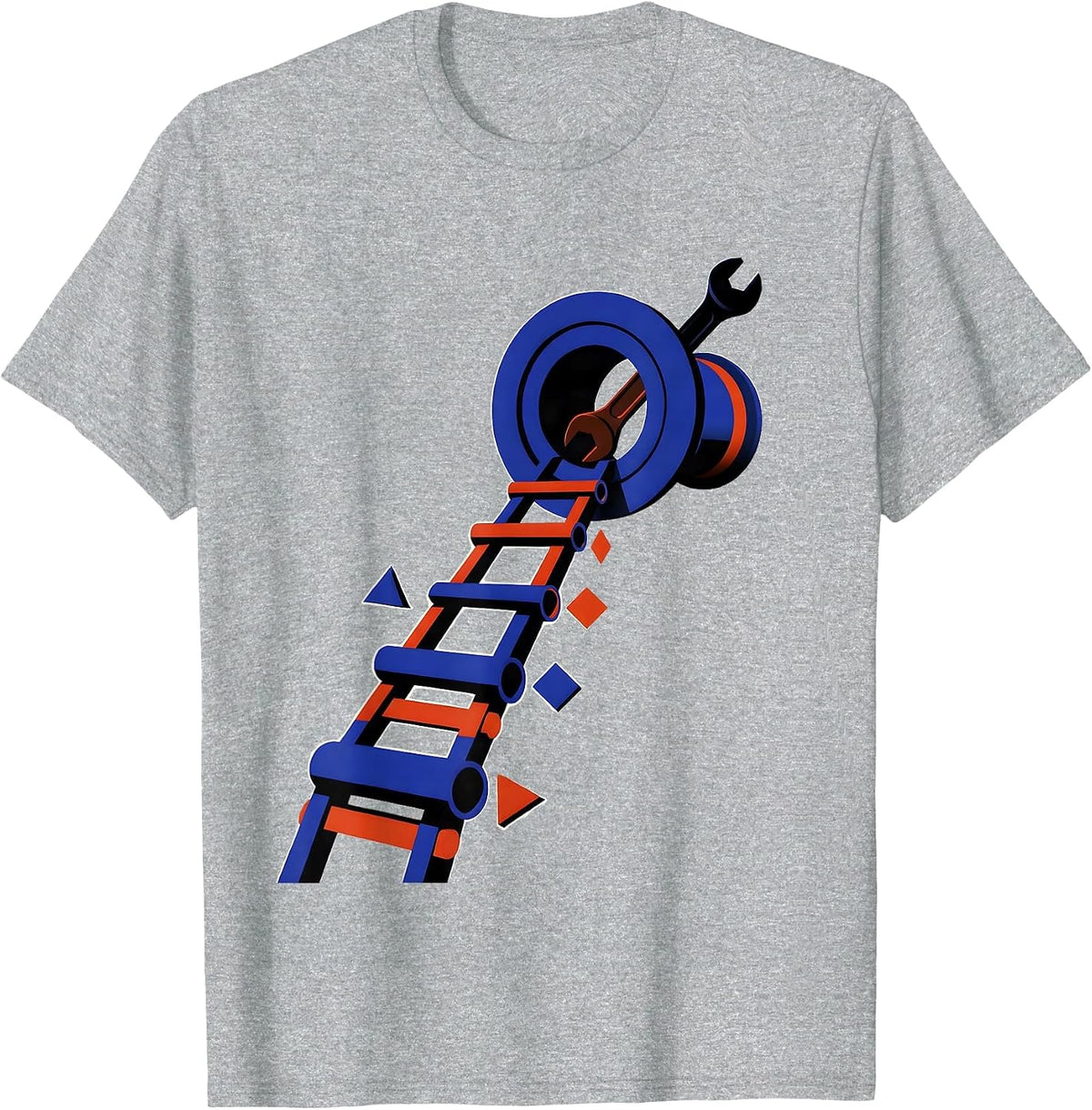 Men's Drain Trap Pipe Wrench Funny Plumber Gift T-Shirt - Heather Grey