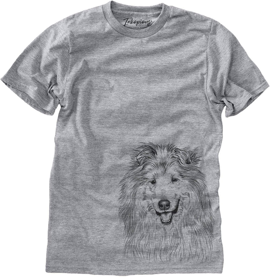 Bare Donnan the Rough Collie Dog Triblend T-Shirt - Unisex Grey Crew Neck