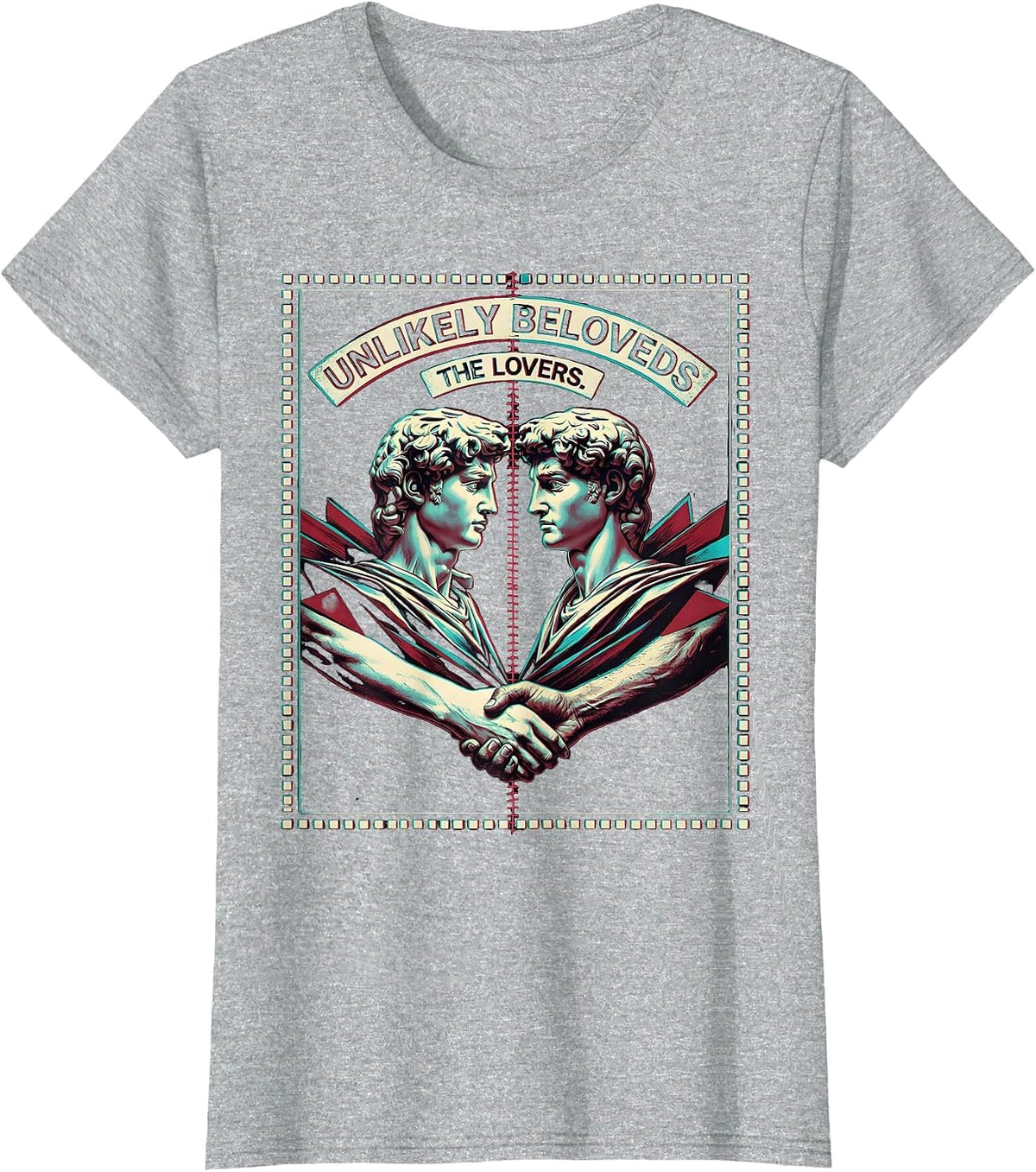 Unlikely Beloveds The Lovers Spooky Romance Halloween T-Shirt - Heather Grey