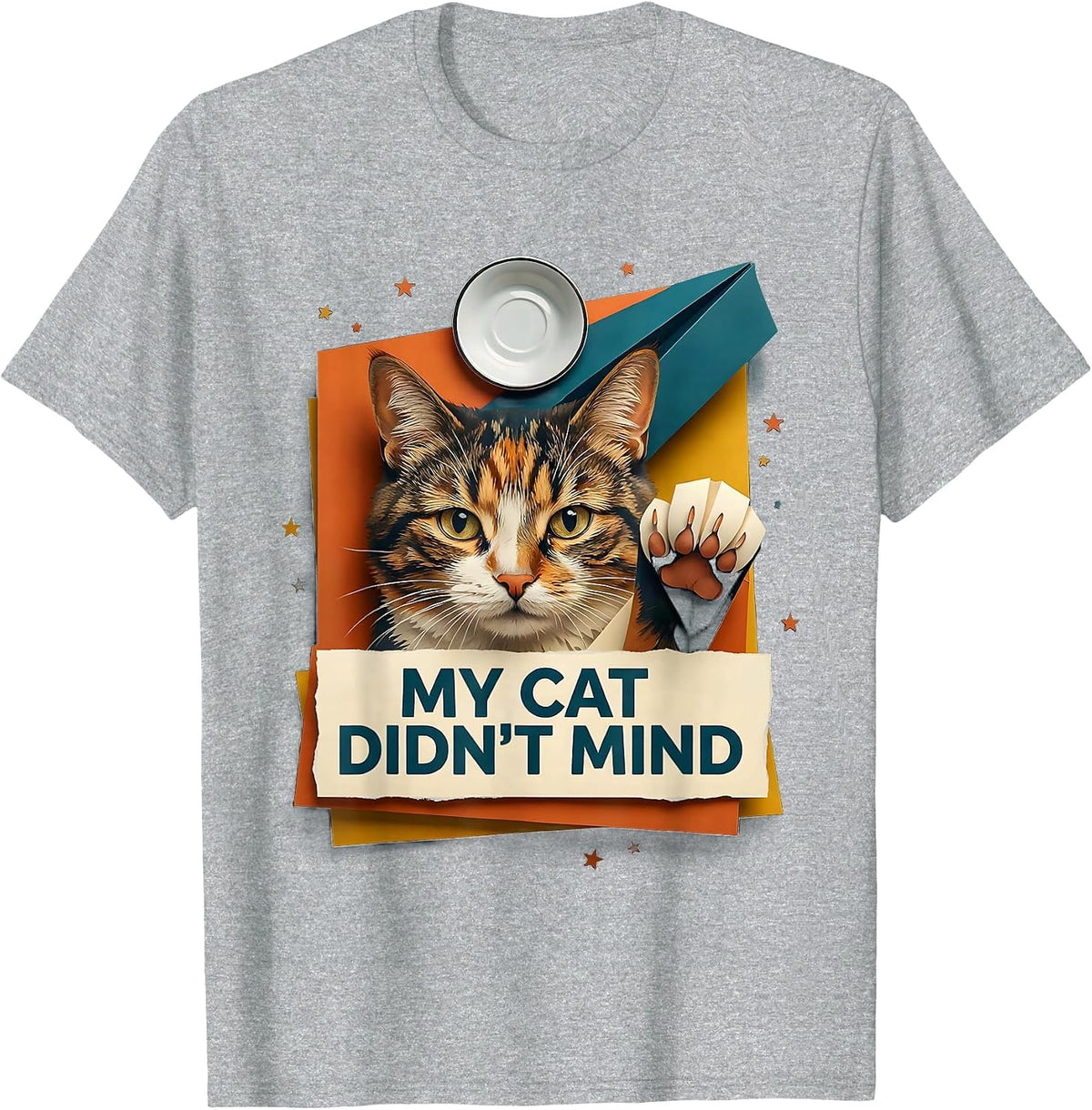 Men's My Cat Didn't Mind Funny Cat UFO Abduction Gift For Cat T-Shirt - Heather Grey