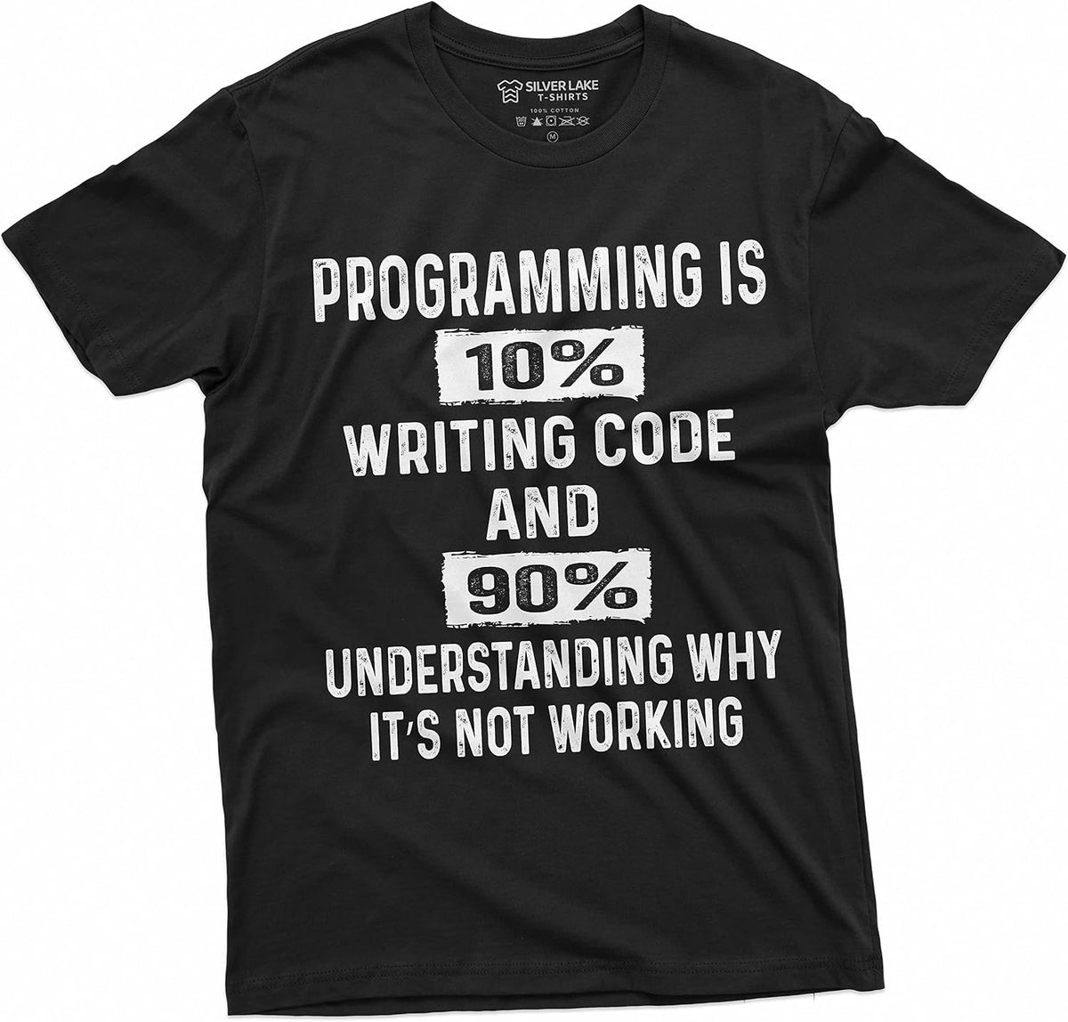 Men's Funny Programmer T-Shirt Programming Code Coding Software Developer Tee Shirt - Black