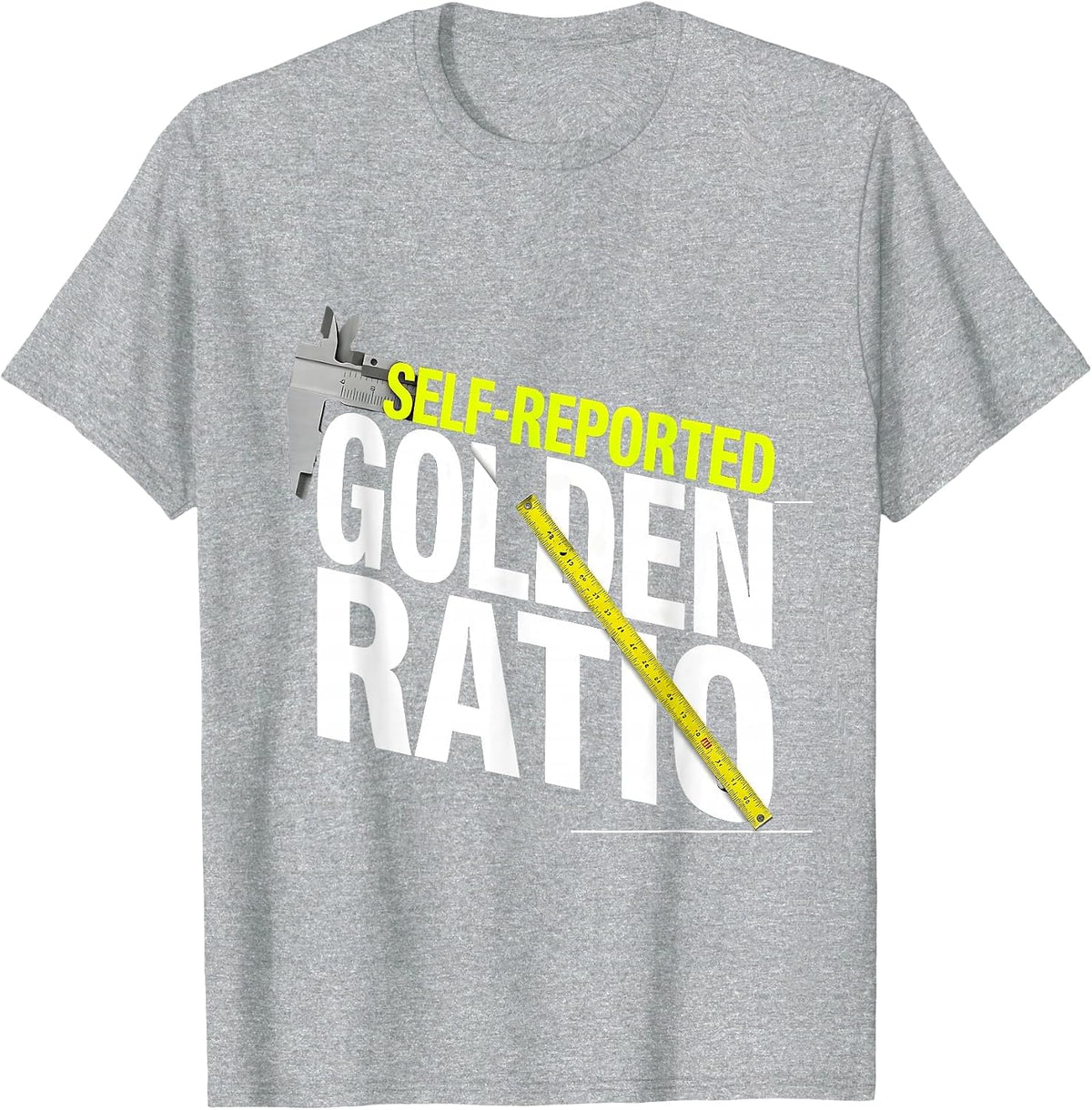 Men's Golden Ratio, Self-Reported Math Geometry Enthusiast T-Shirt - Heather Grey