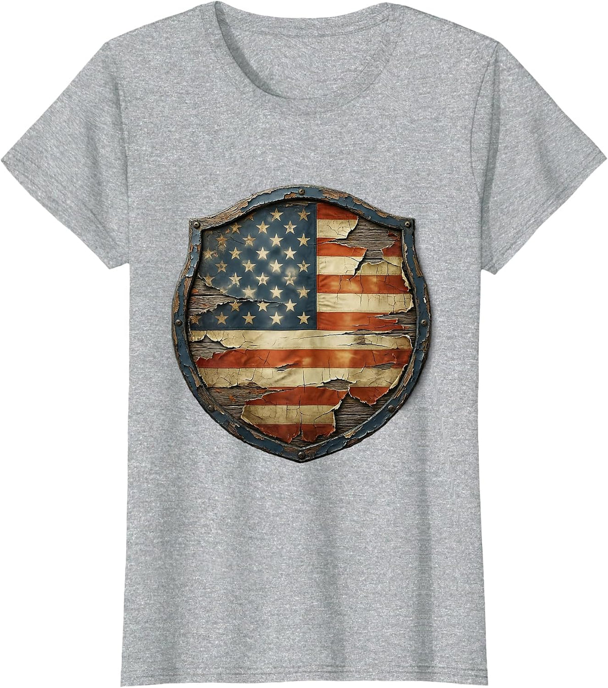 Labor Day Firefighter Smoke Cloud Illustration T-Shirt - Heather Grey
