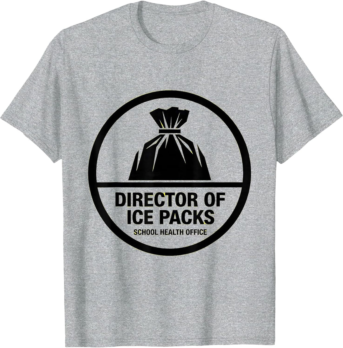 Men's Director of Ice Packs, School Health Office School Nurse T-Shirt - Heather Grey