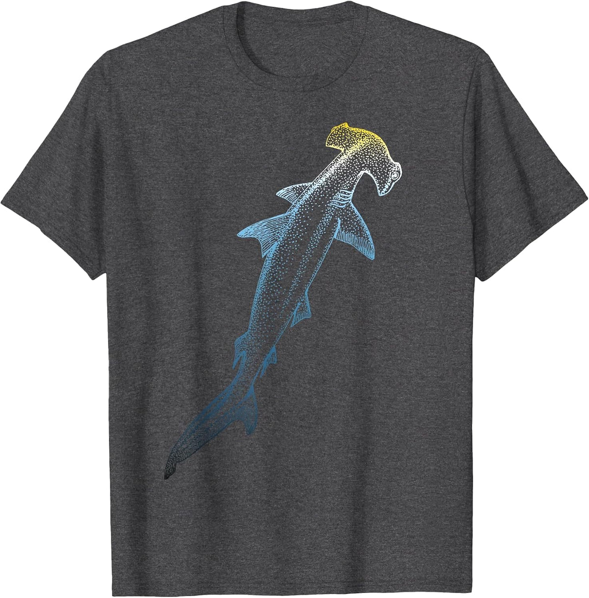 Beautiful Colors Swimming Hammerhead Shark Lovers T-Shirt - Dark Heather Grey