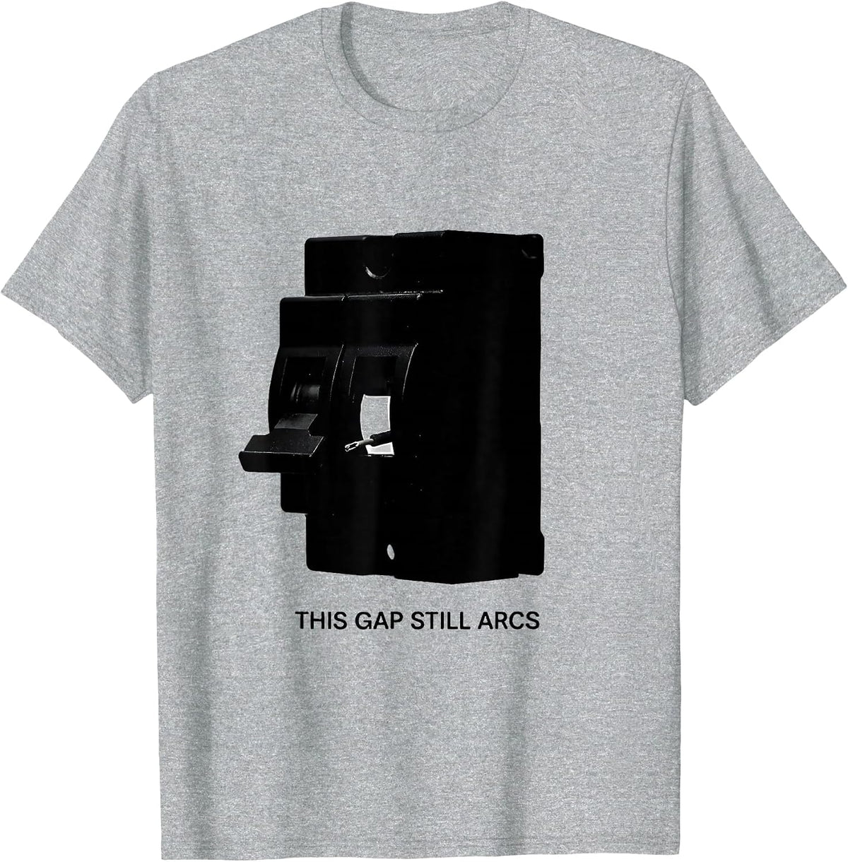 Men's This Gap Still Arcs Funny Electrician Engineer Lineman Gift T-Shirt - Heather Grey