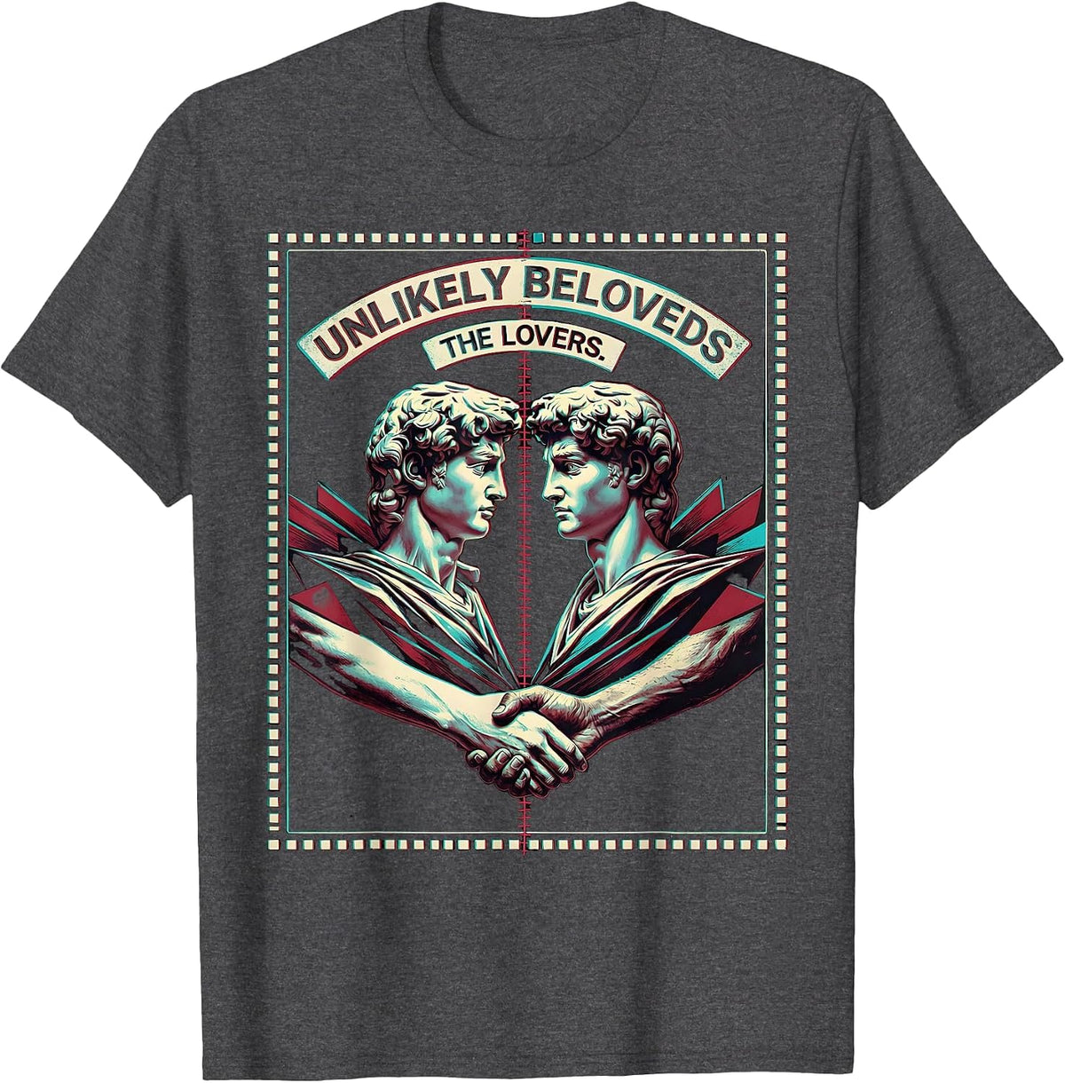 Unlikely Beloveds The Lovers Spooky Romance Halloween T-Shirt - Dark Heather Grey