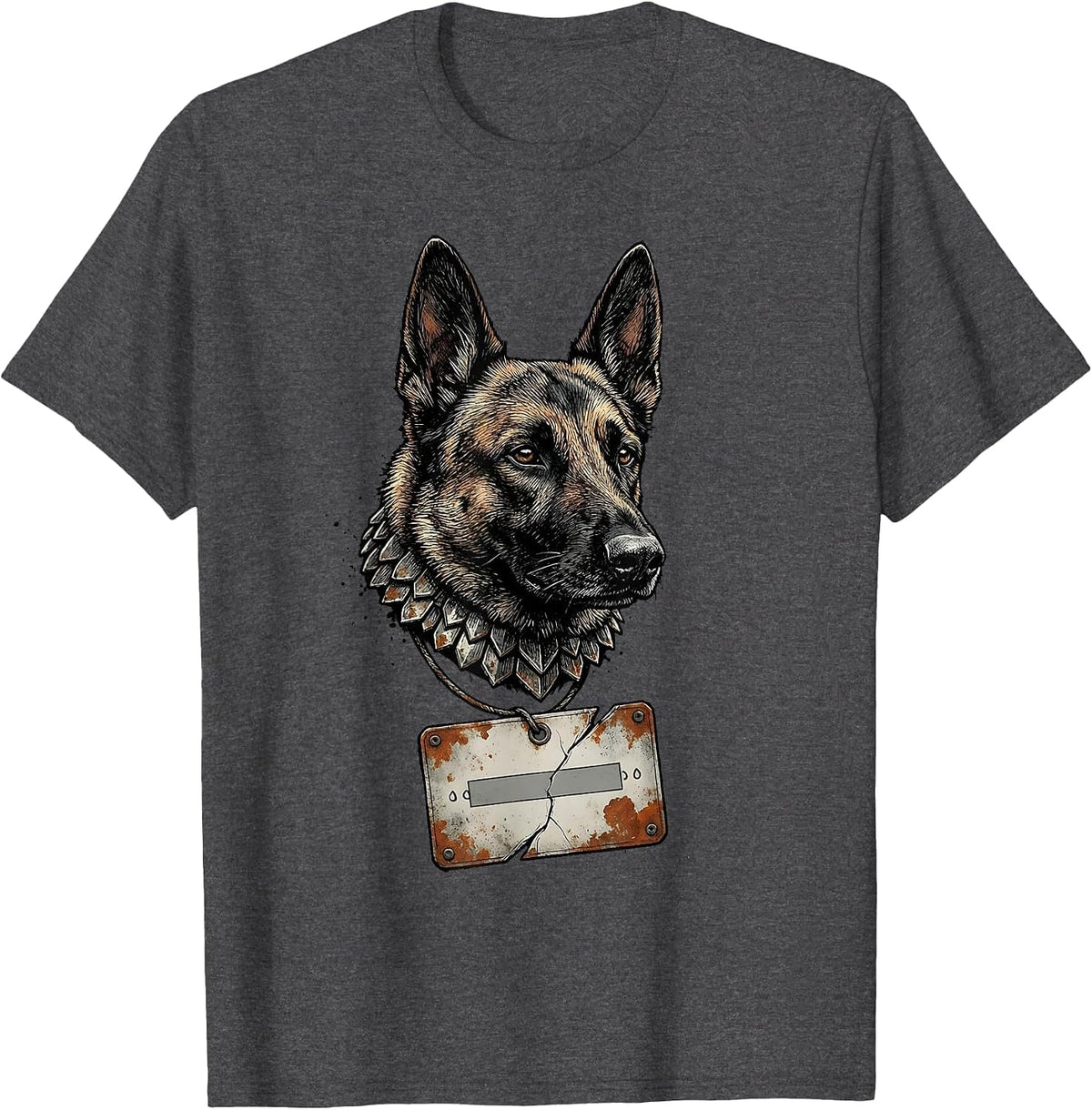 Belgian Malinois Distressed Dog Owner Breed Pride T-Shirt - Dark Heather Grey