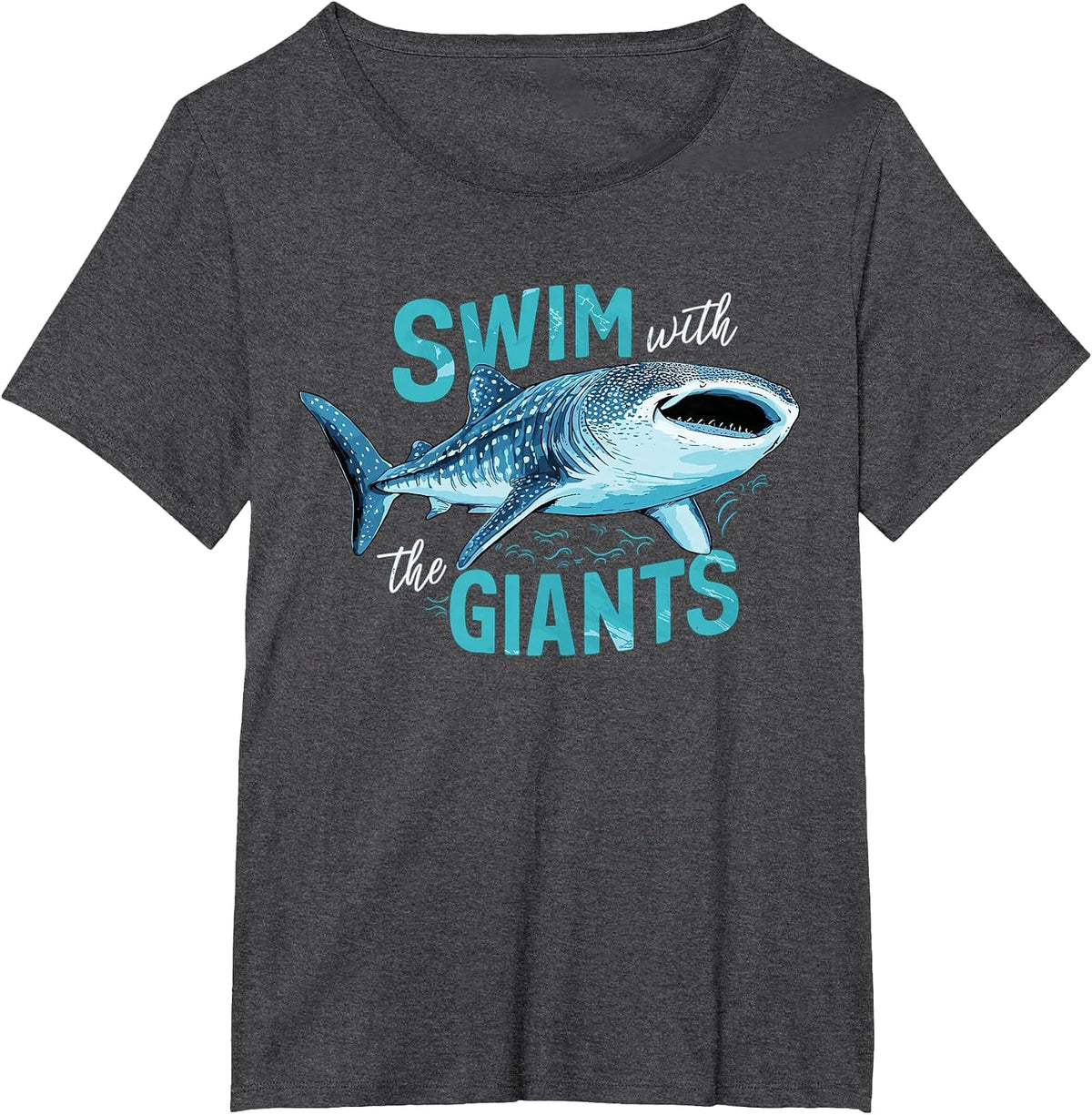 Swim with the Giant Whale Shark T-Shirt - Dark Heather Grey