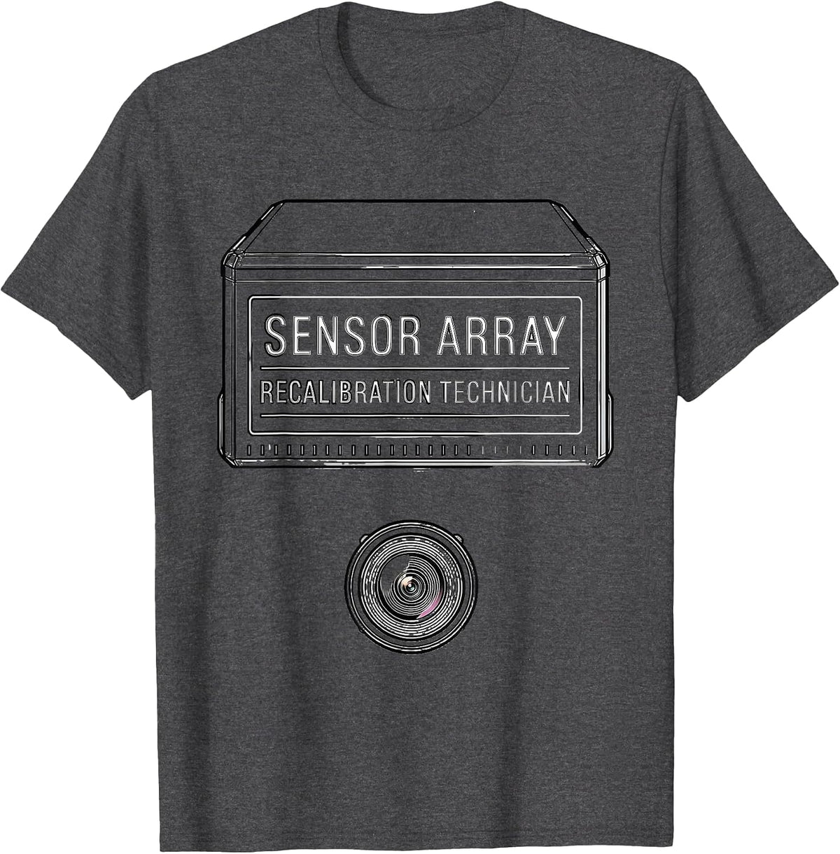 Sensor Array Recalibration Technician Funny Robotics T-Shirt - Dark Heather Grey