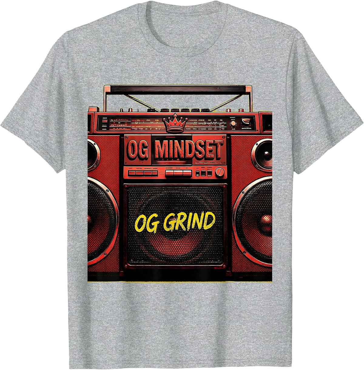 Men's OG Mindset OG Grind Hustle Graphic Design T-Shirt - Heather Grey