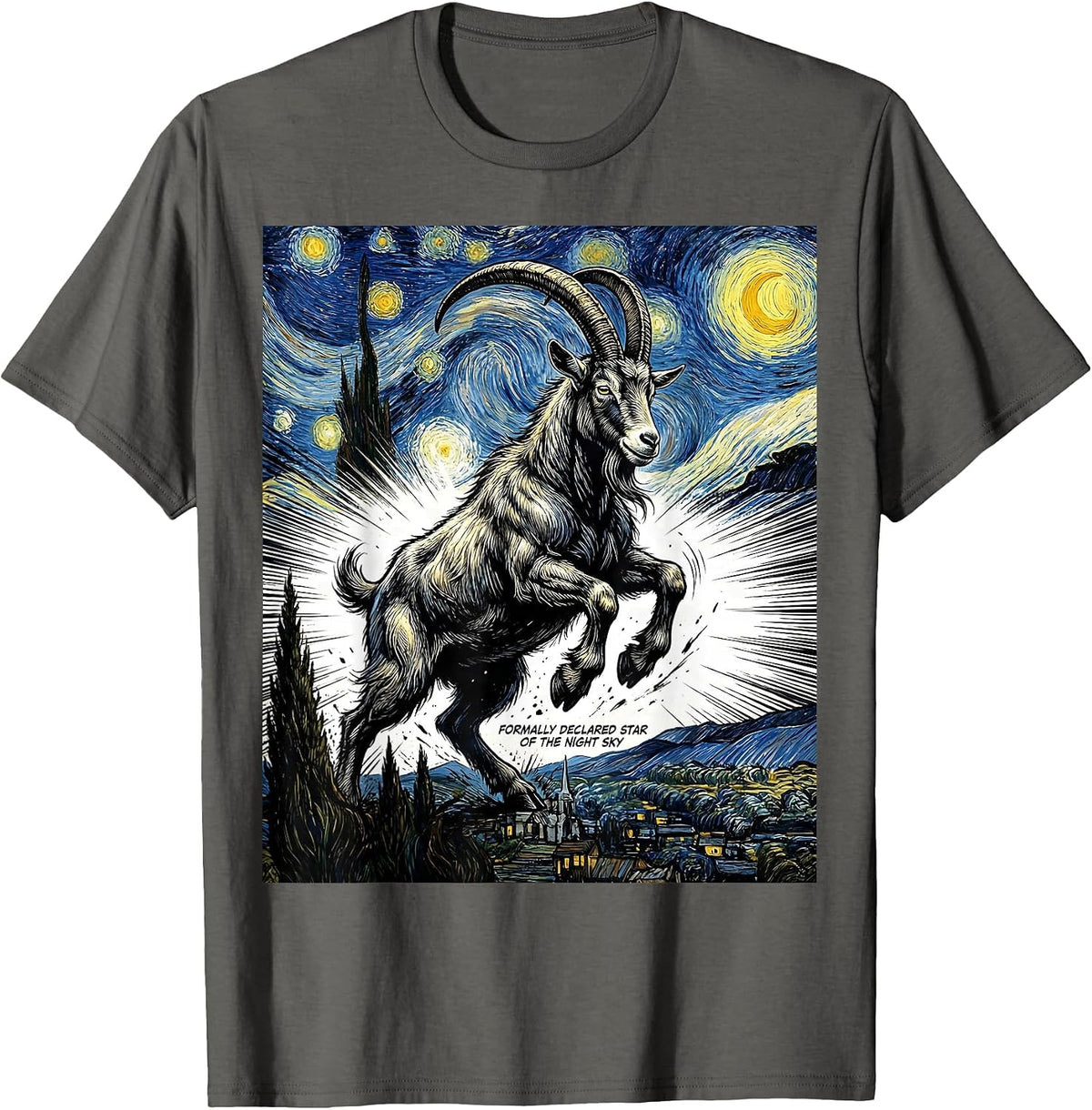 Formally Declared Star Of The Night Sky Funny T-Shirt - Asphalt Grey