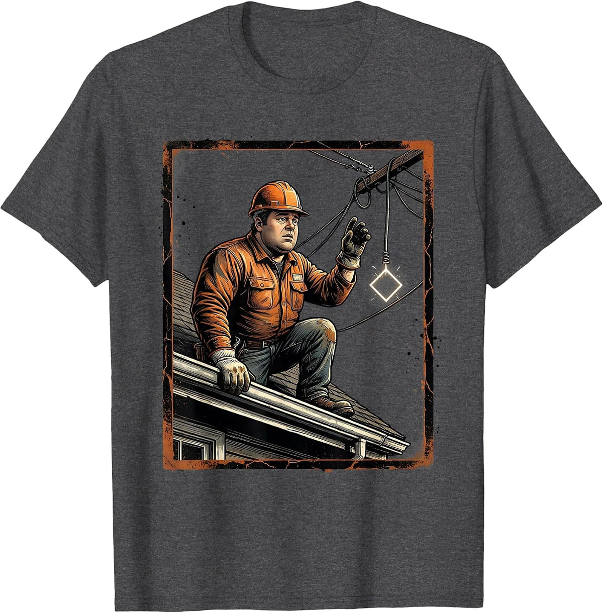 Electrician Trade Pride Humor Funny Electrician Gift T-Shirt - Dark Heather Grey