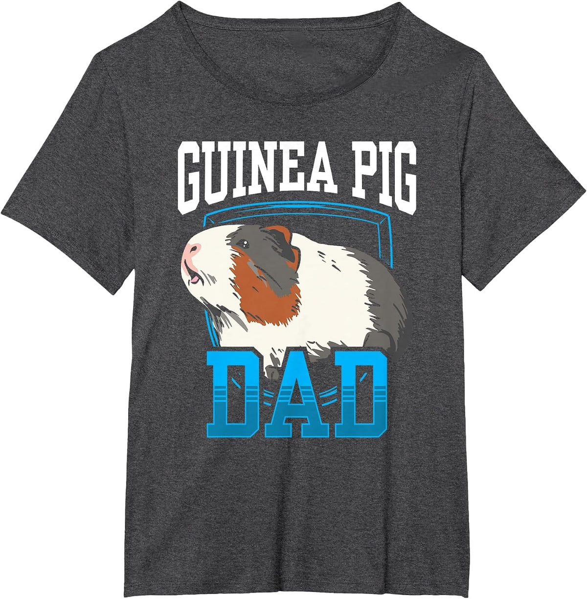 Guinea Pig Dad Pet Lover Animal Cute T-Shirt - Dark Heather Grey