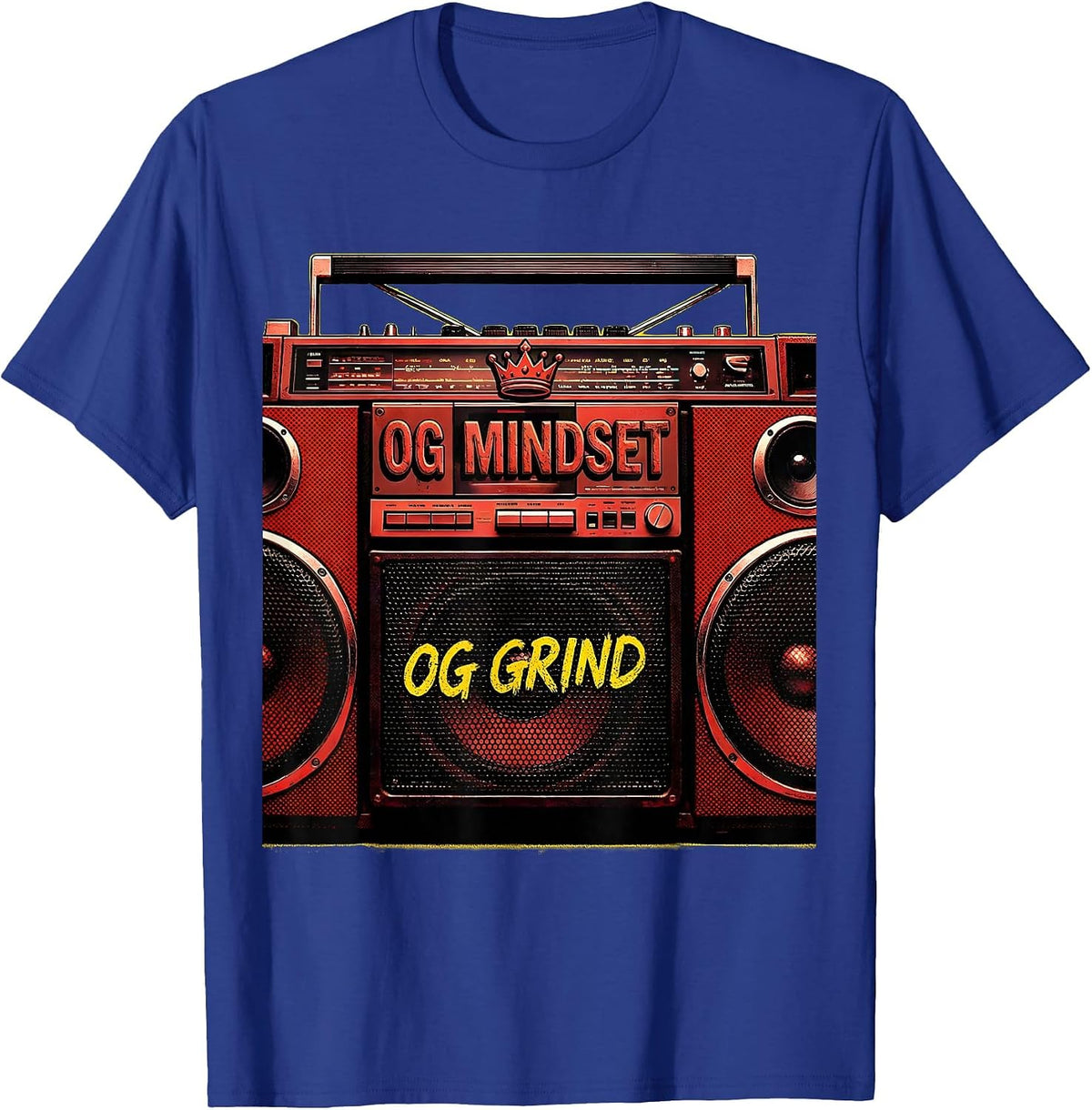 Men's OG Mindset OG Grind Hustle Graphic Design T-Shirt - Royal Blue