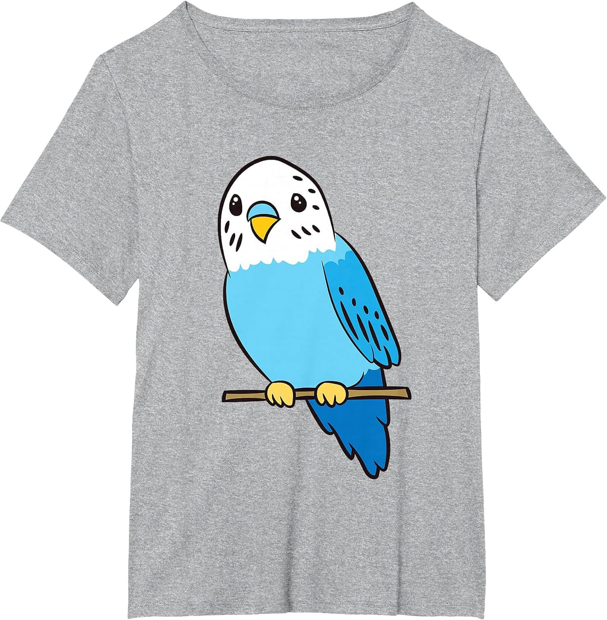 Budgie Bird Parakeet Cute Parakeet Blue T-Shirt - Heather Grey