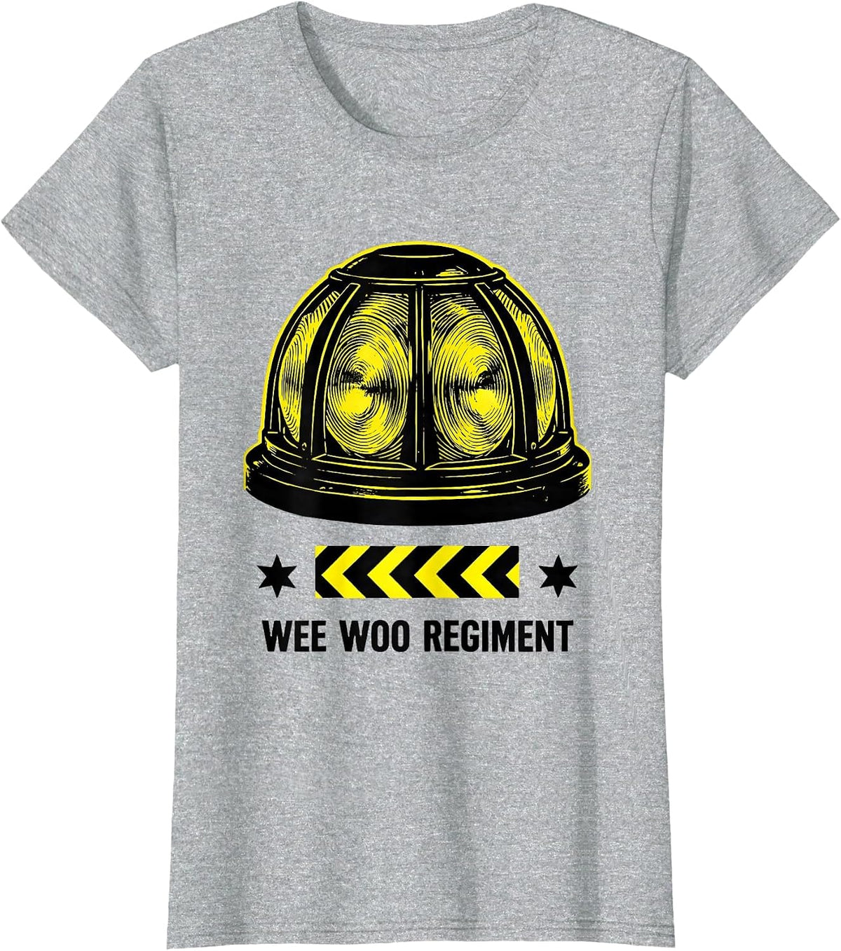 Wee Woo Regiment Funny EMS Paramedic EMT Crew Gag Humor T-Shirt - Heather Grey
