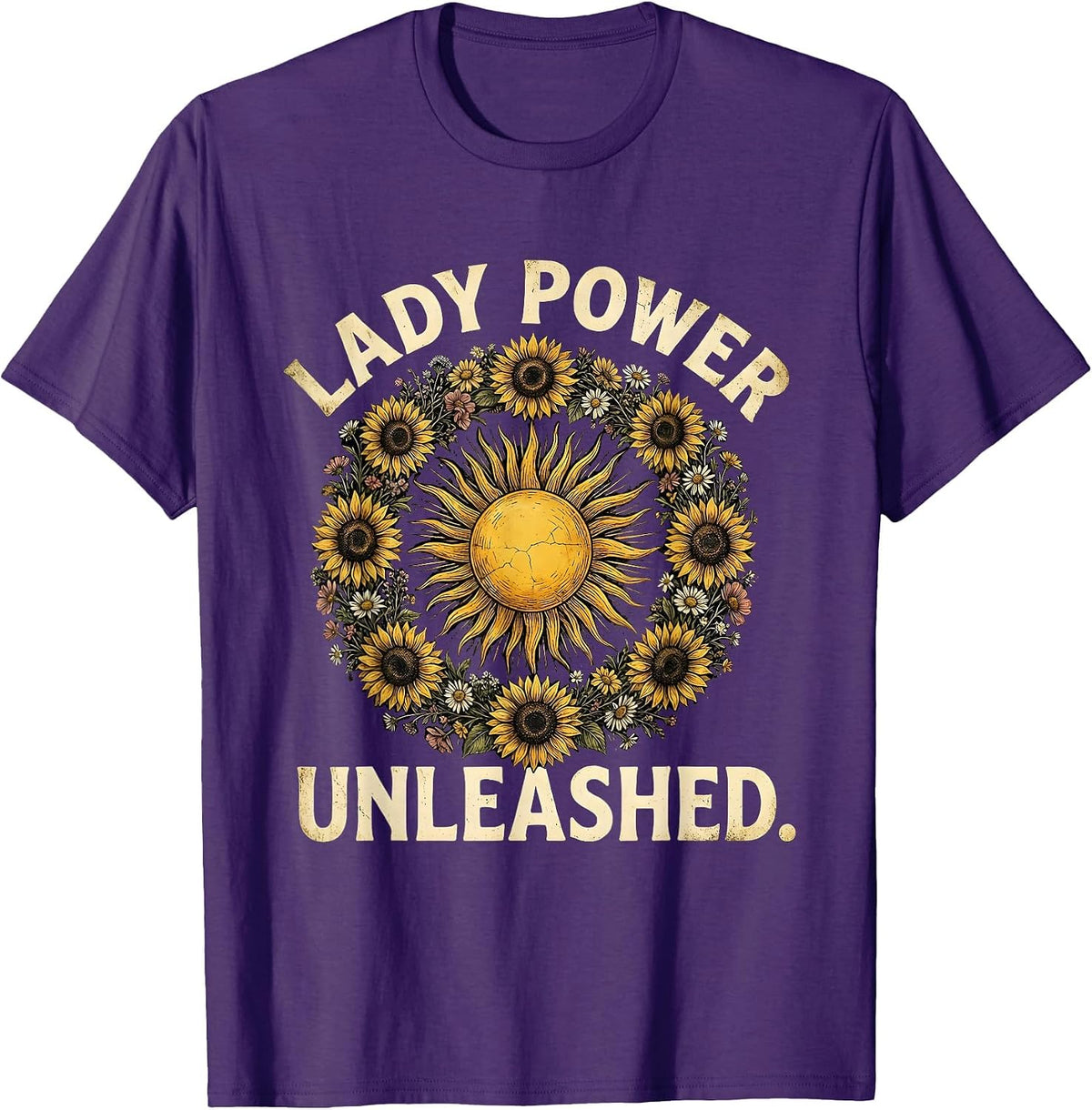 Do It Lady Power Unleashed Empowerment Design T-Shirt - Purple