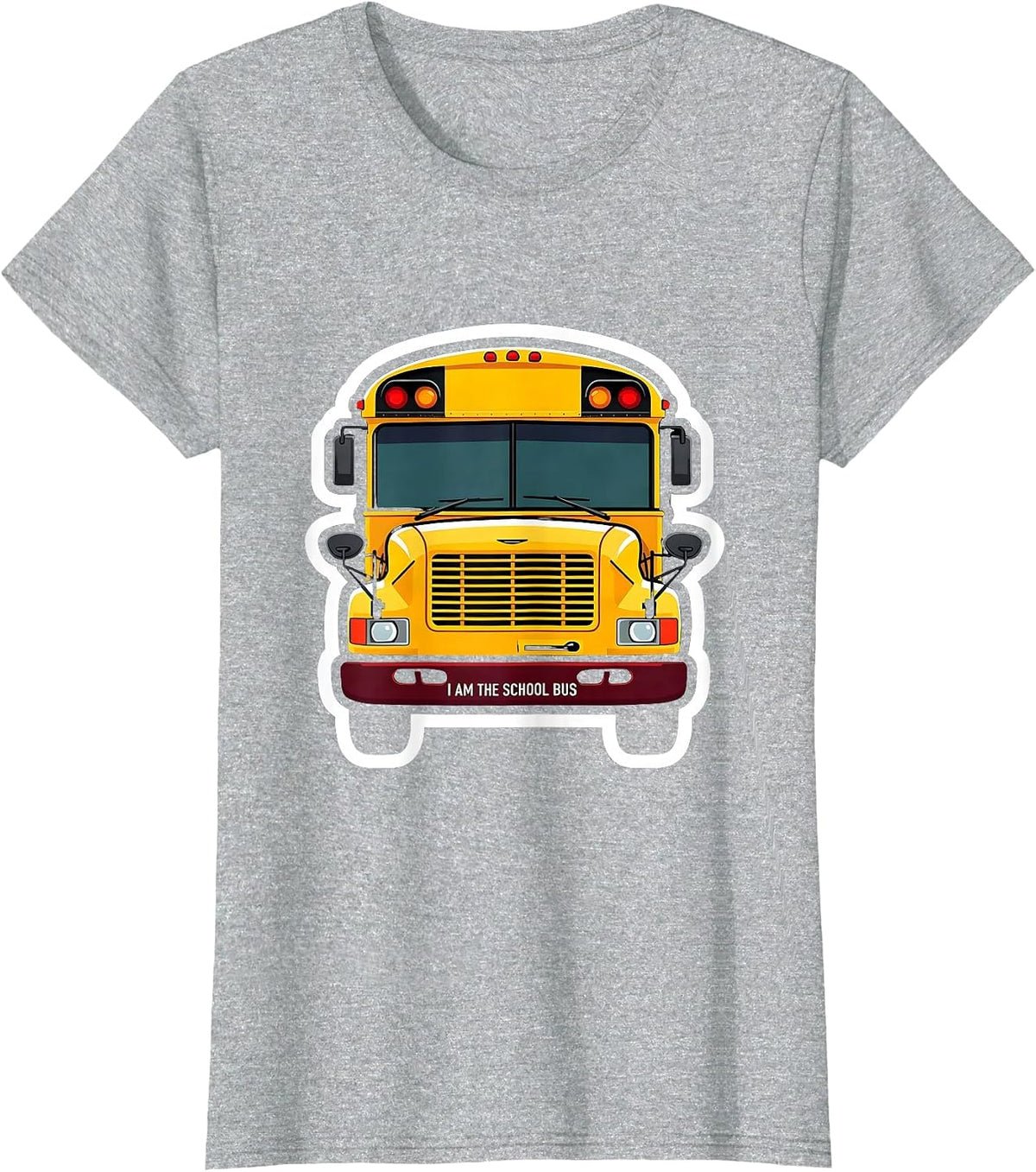 I Am The School Bus Funny School Bus Driver Halloween T-Shirt - Heather Grey