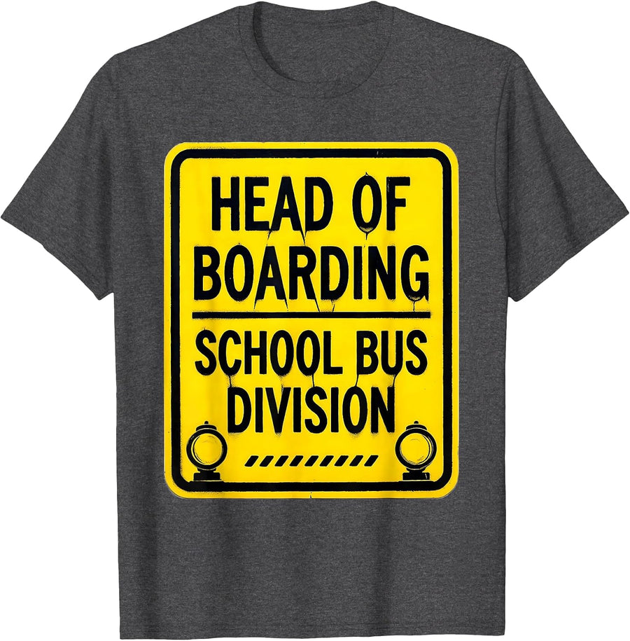 Men's Head Of Boarding School Bus Division Funny Driver Costume T-Shirt - Dark Heather Grey