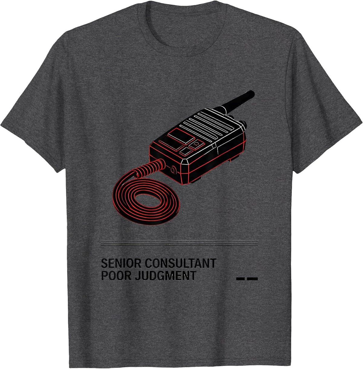 Men's Senior Consultant Poor Judgment Funny Paramedic EMT Gift T-Shirt - Dark Heather Grey