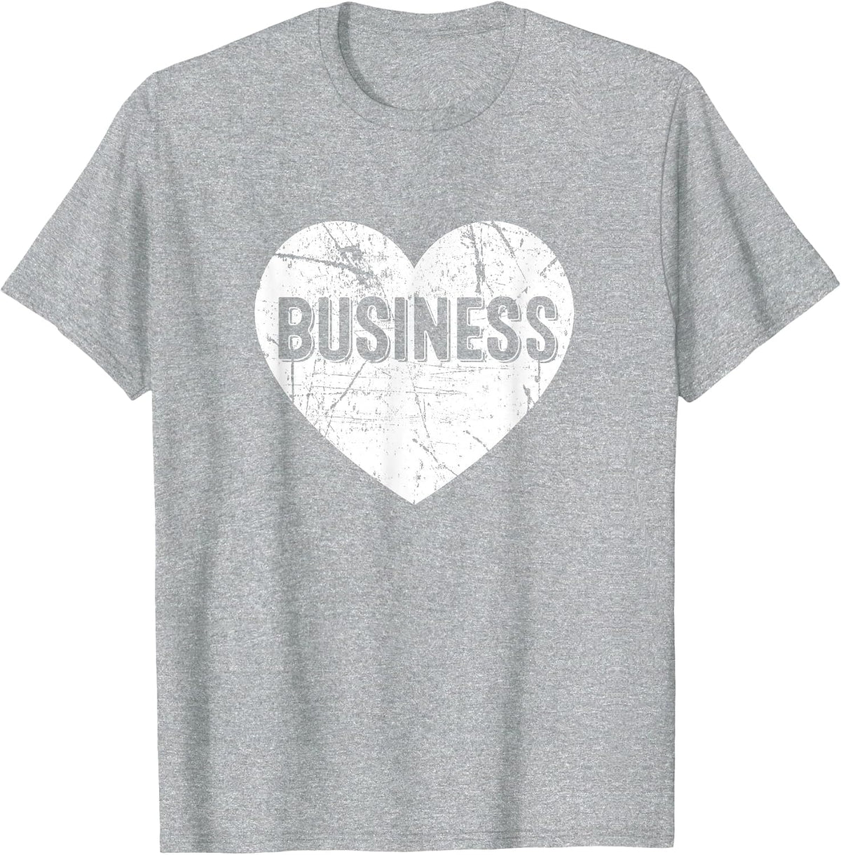 Heart Love to Teach Business Proud Teacher T-Shirt - Heather Grey