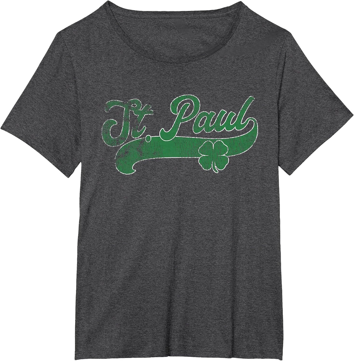 St. Paul Shamrock St. Patrick's Day Saint Paddy's Irish T-Shirt - Dark Heather Grey