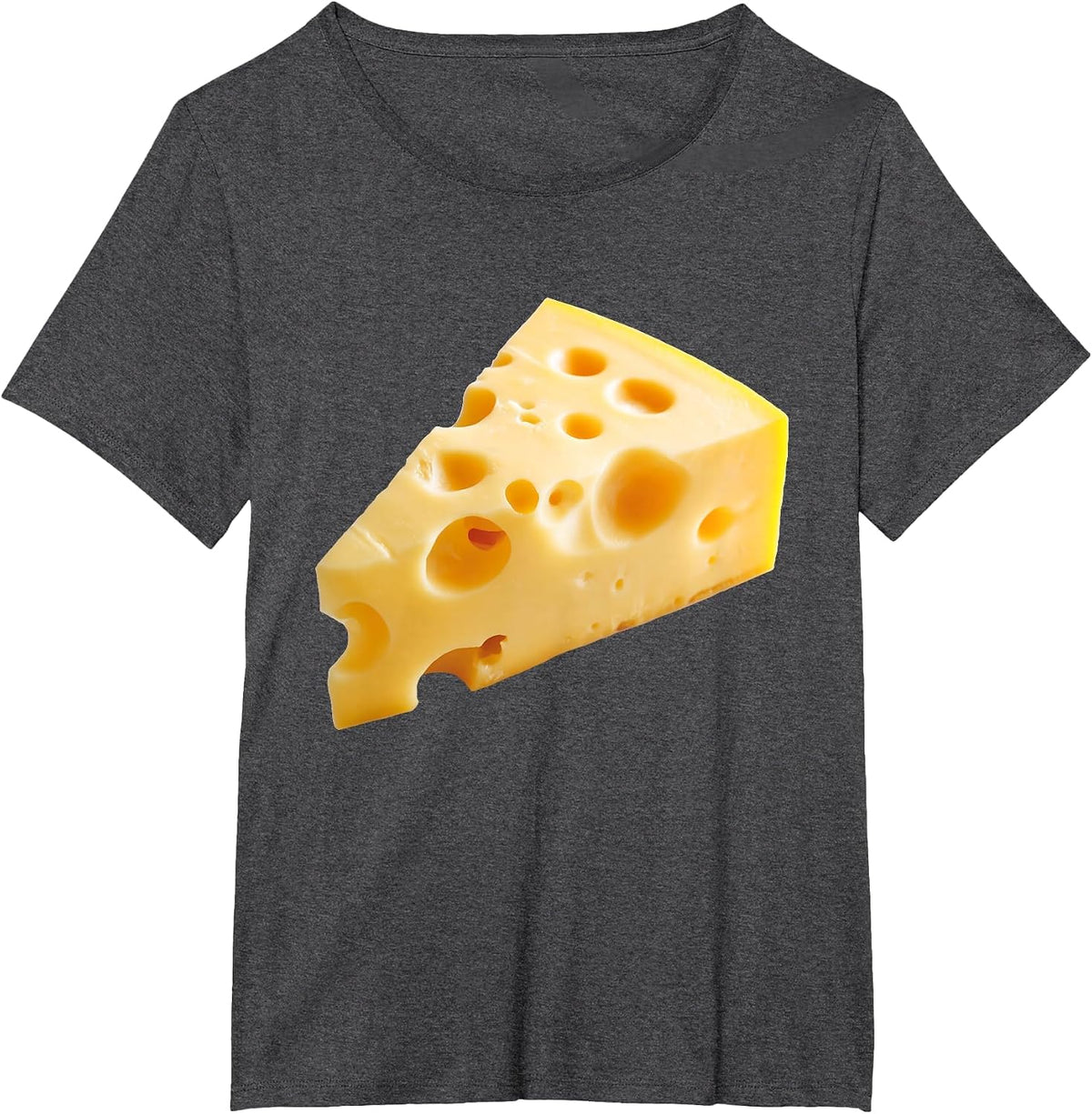 Cheese Lover Graphic Halloween Funny Food Costume T-Shirt - Dark Heather Grey
