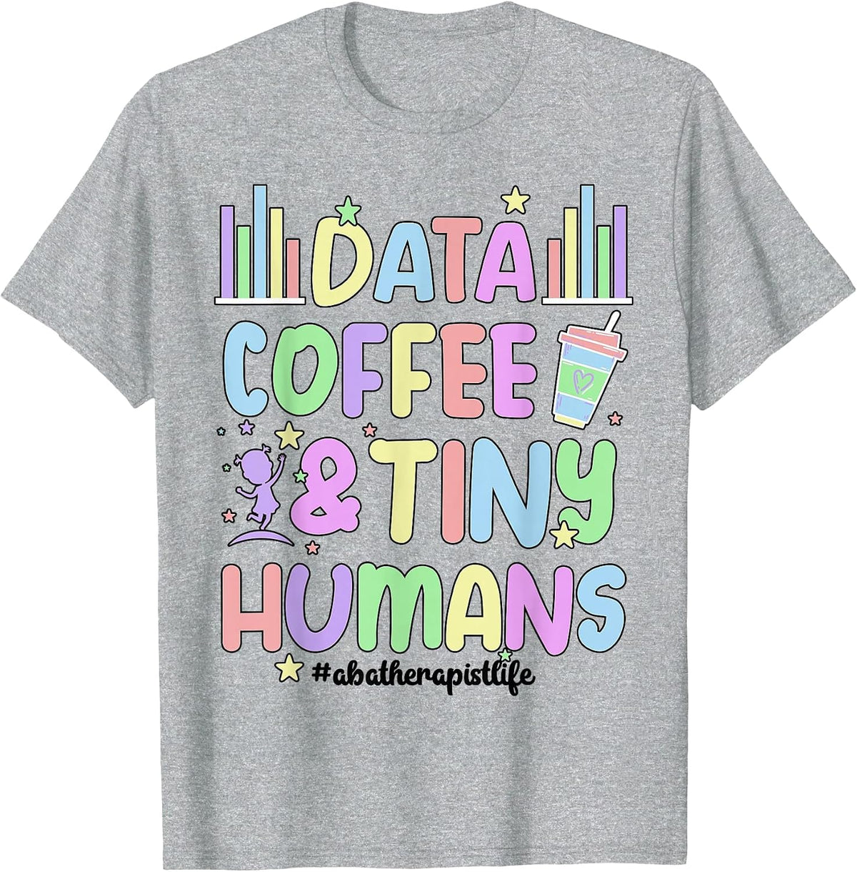 ABA Therapist Groovy ABA Therapy Applied Behavior Analysis T-Shirt - Heather Grey