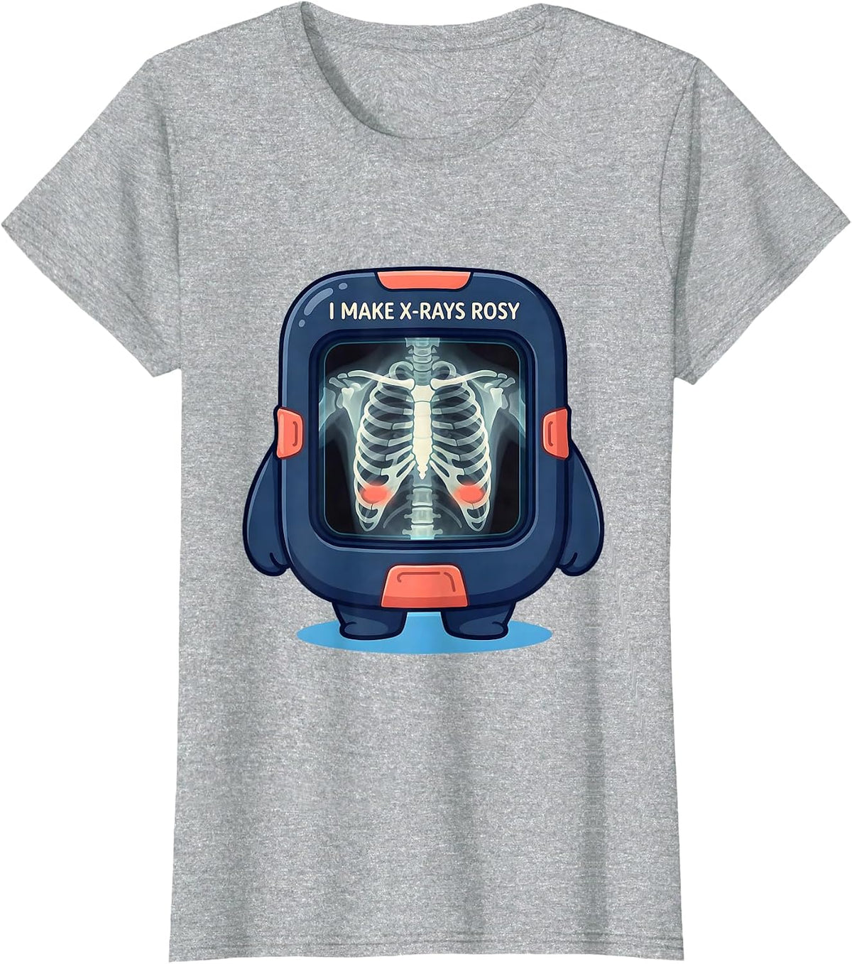 I Make X-Rays Rosy Cute Kawaii Radiology Tech Rad Tech Gift T-Shirt - Heather Grey