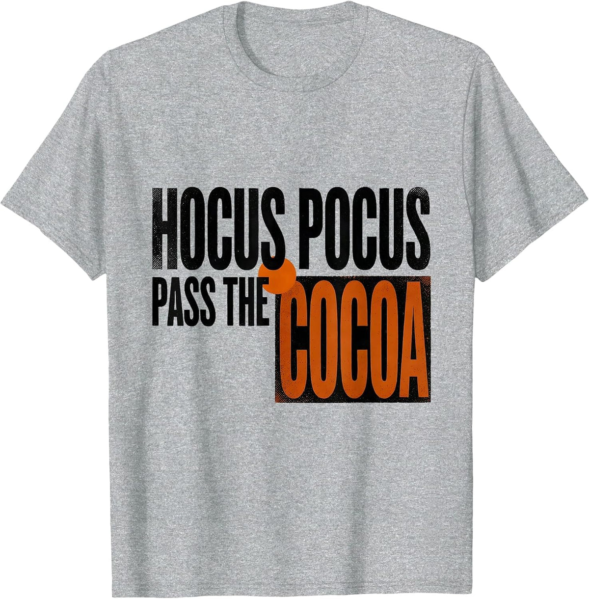 Men's Hocus Pocus, Pass The Cocoa Funny Halloween Teacher Coffee T-Shirt - Heather Grey