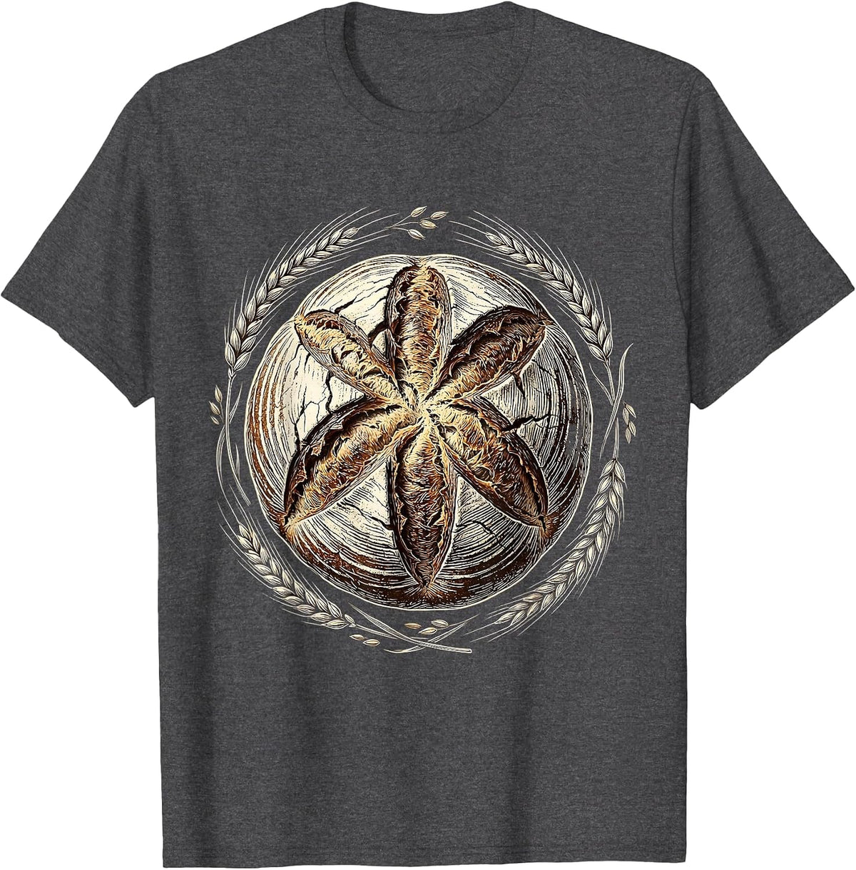 Men's In My Sourdough Era Artisan Bread Illustration T-Shirt - Dark Heather Grey