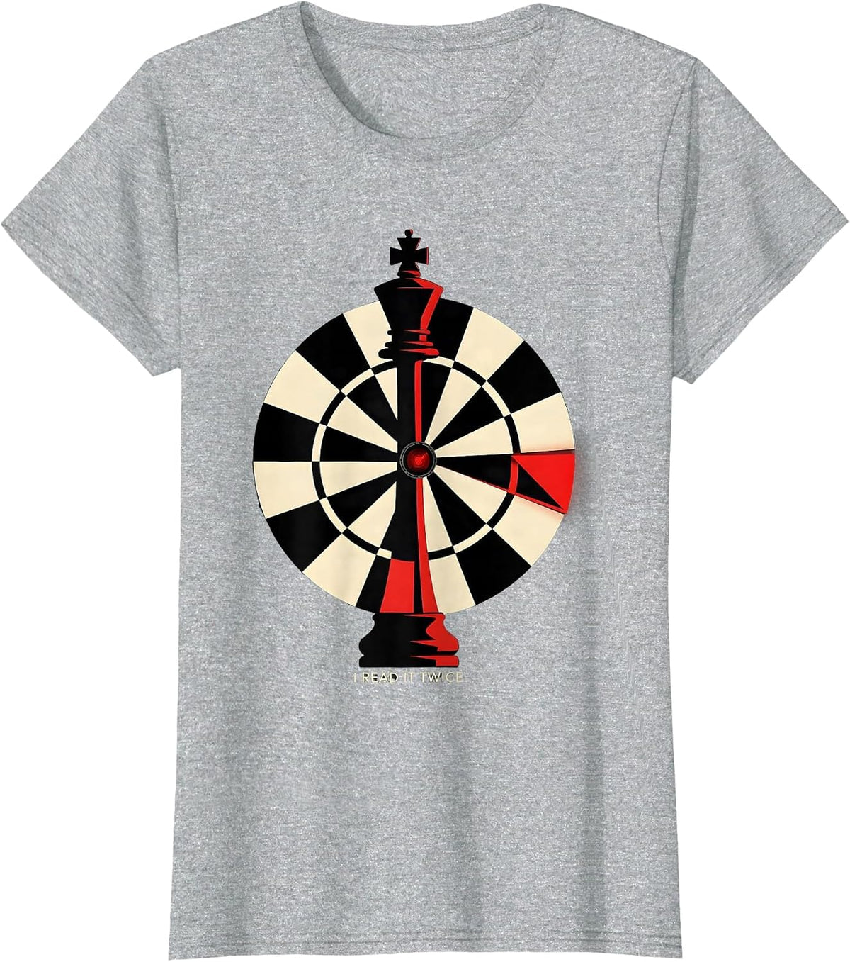 Women's I Read It Twice Funny Chess Lover Gift Board Game Player T-Shirt - Heather Grey