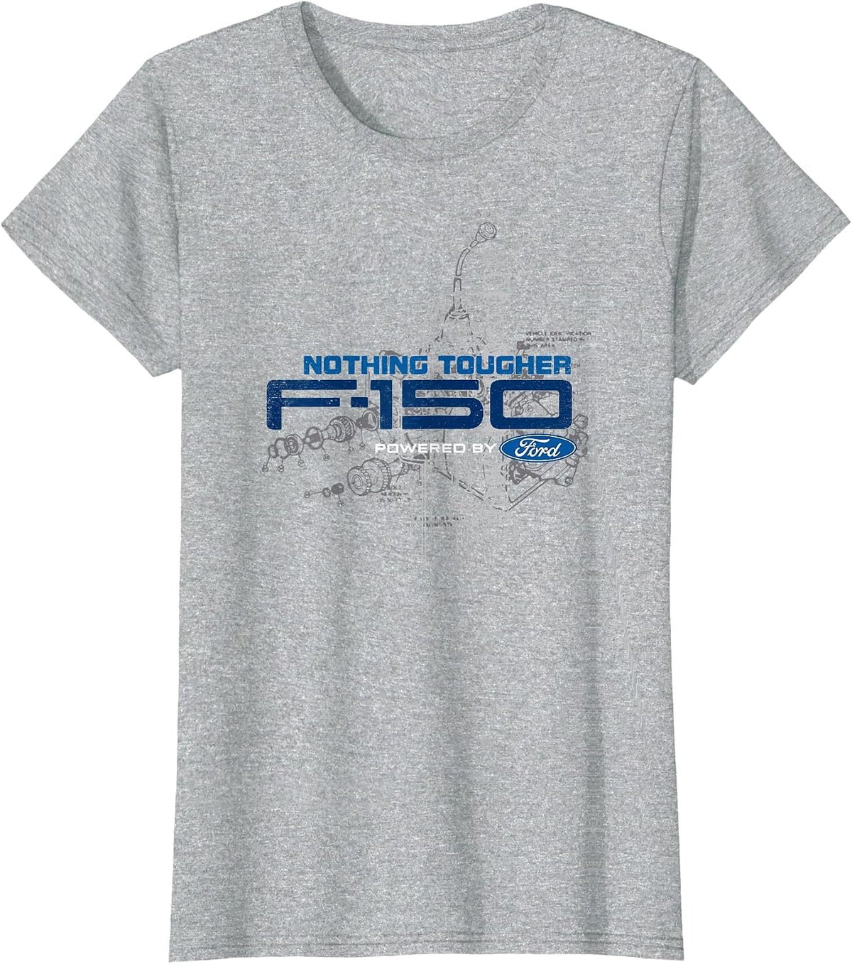 F-150 Engine Schematic T-Shirt - Heather Grey