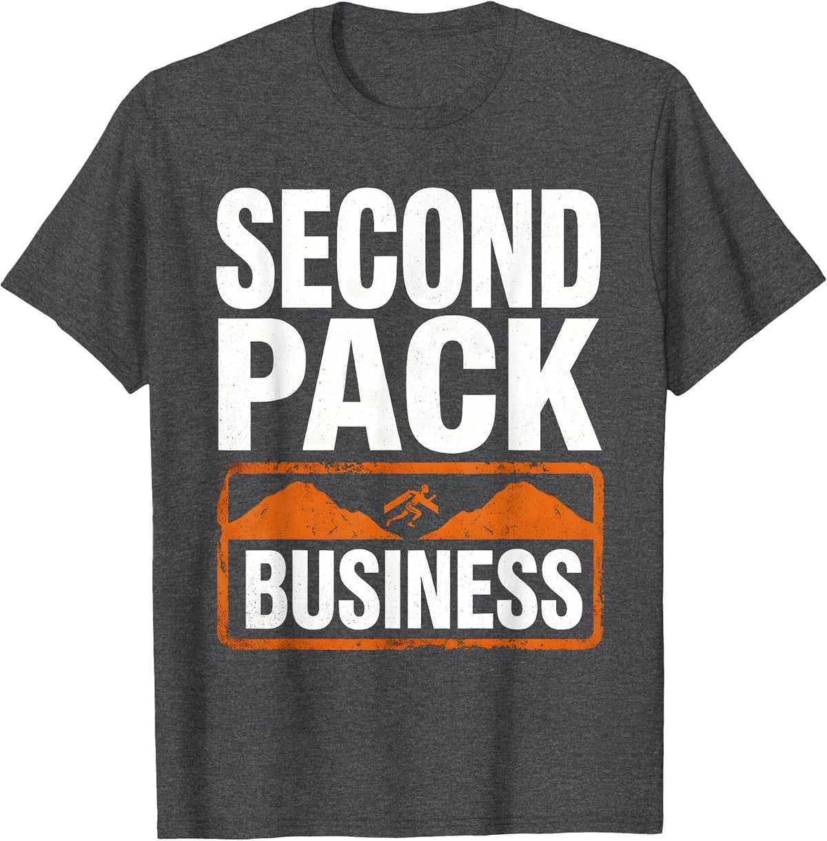 Men's Second Pack Business Funny Cross Country Runner Gift T-Shirt - Dark Heather Grey
