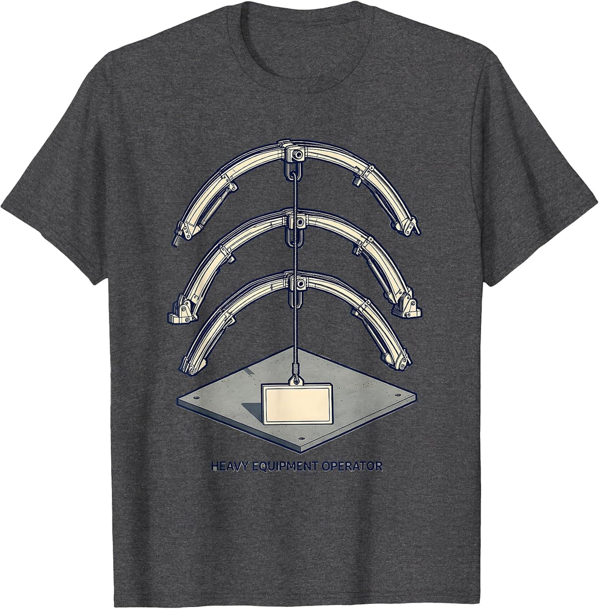 Crane Boom Operator Crude Construction Humor T-Shirt - Dark Heather Grey