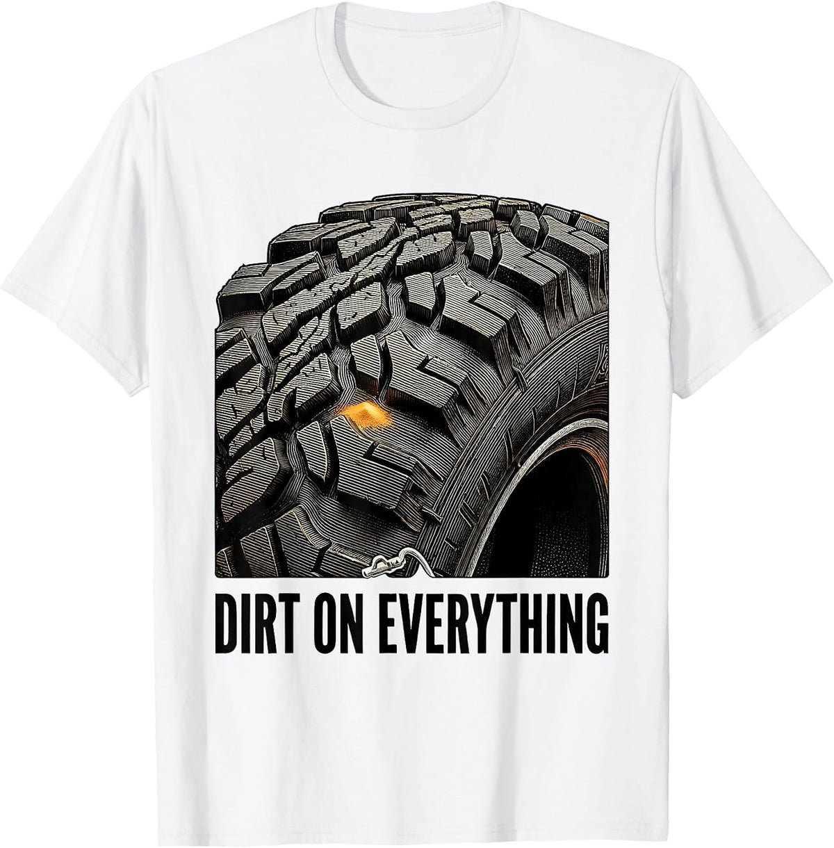 Men's Dirt On Everything Vintage ATV Off-Road Rider Retro Three T-Shirt - White