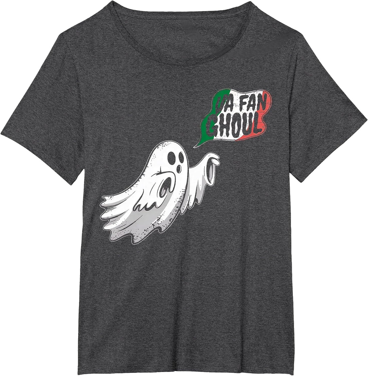 Va Fan Ghoul Ghost Italian Halloween T-Shirt - Dark Heather Grey