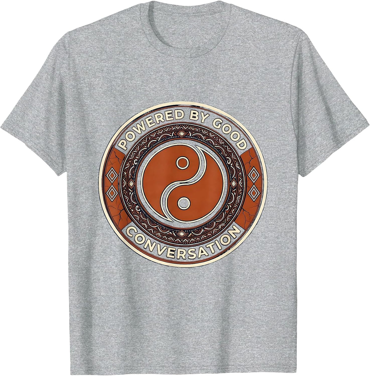 Men's Powered by Good Conversation Graphic Design T-Shirt - Heather Grey