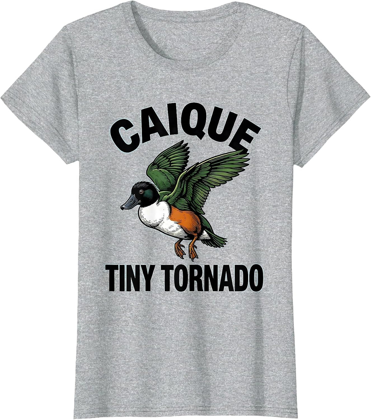 Caique, Tiny Tornado Funny Bird Lover Parakeet Humor T-Shirt - Heather Grey