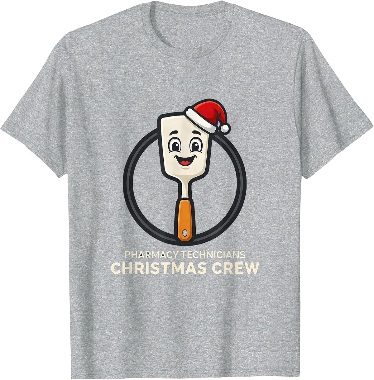 Men's Pharmacy Technicians Christmas Crew Funny Pharmacy Tech T-Shirt - Heather Grey