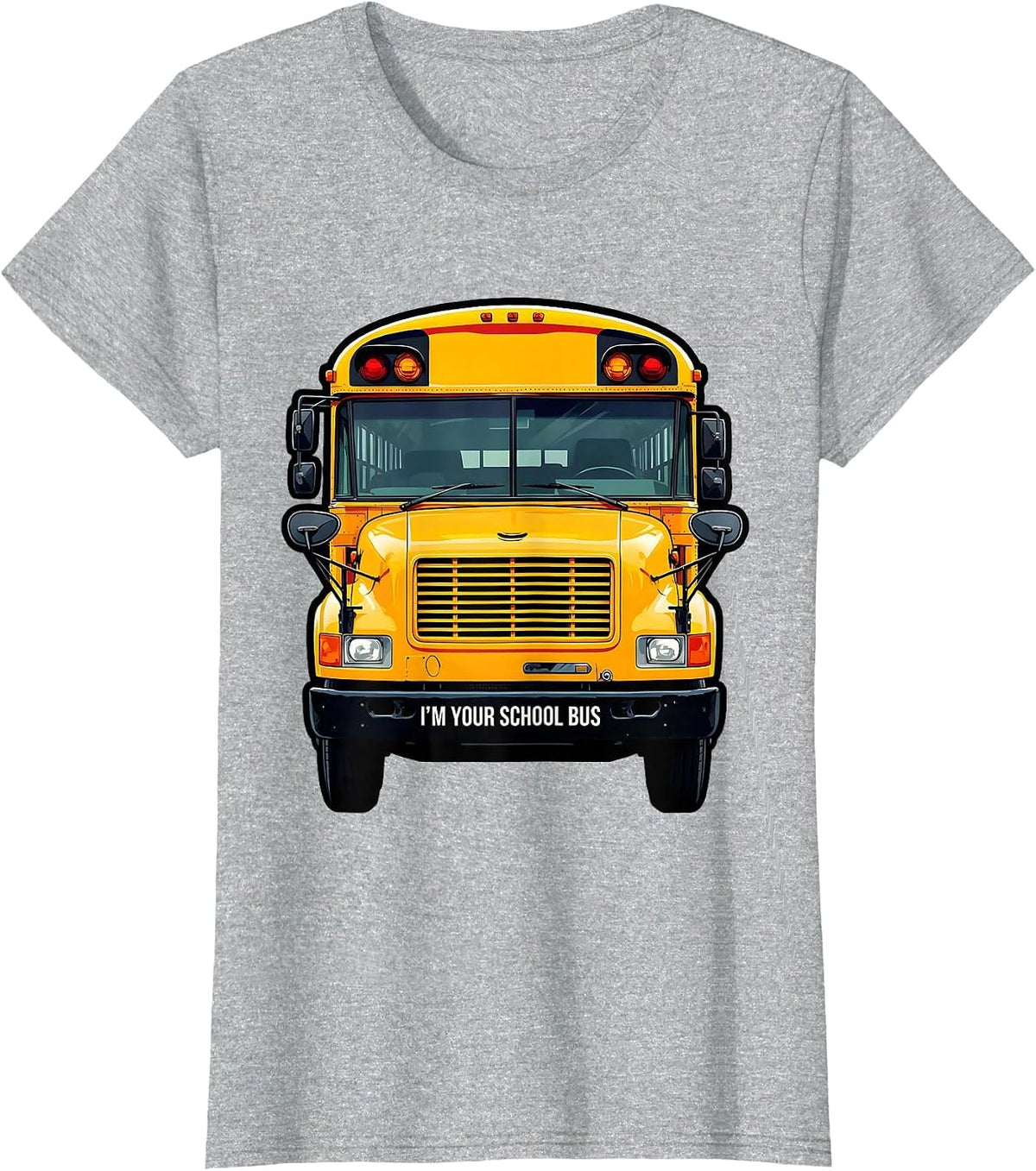 I'm Your School Bus Funny School Bus Driver Halloween T-Shirt - Heather Grey
